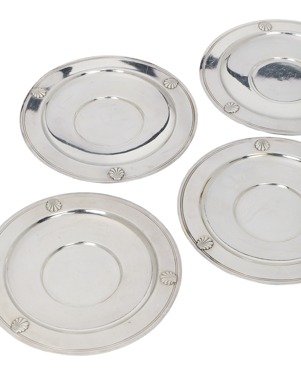 Olive Ateliers - Silver - Plated Plates - Set of 4