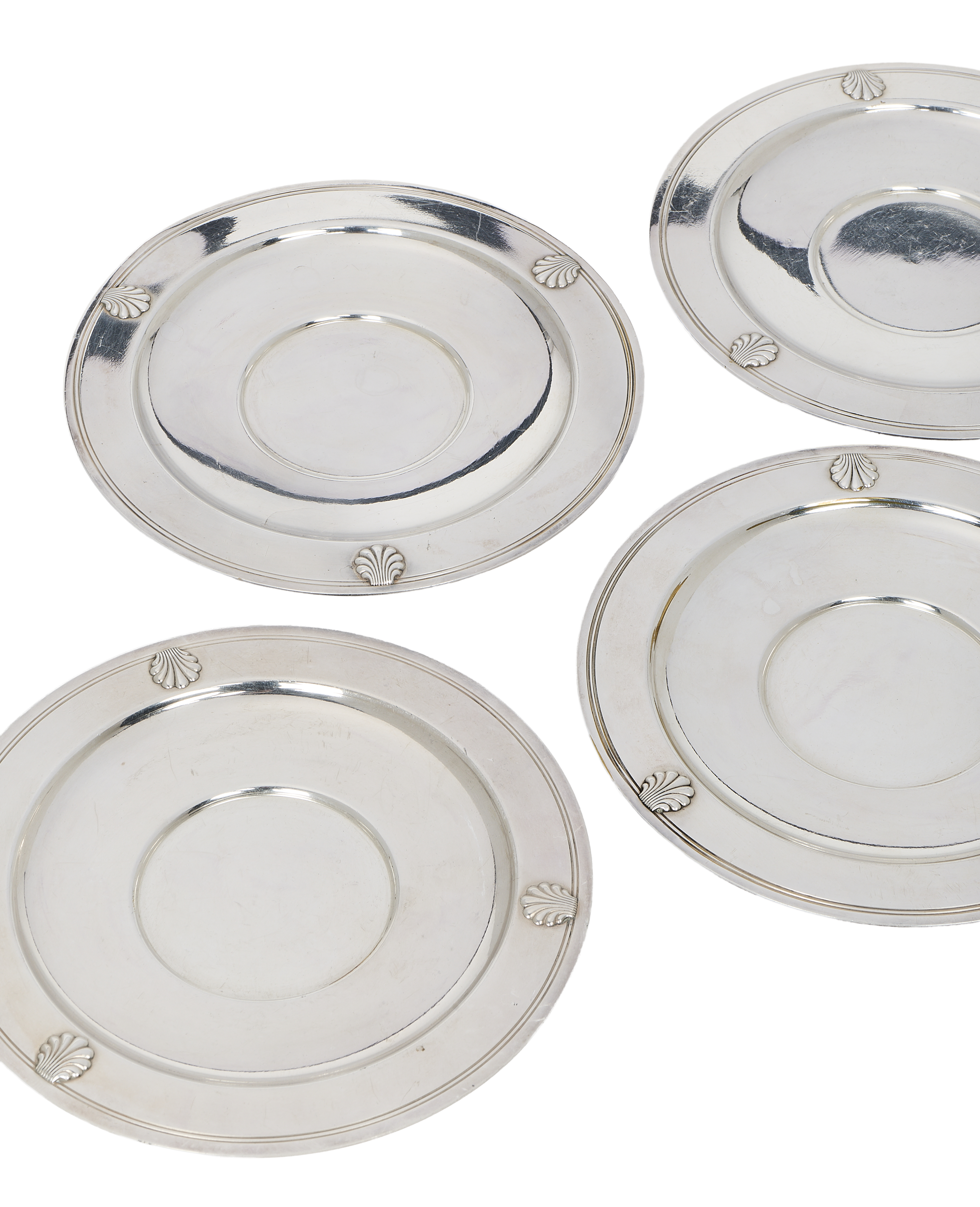 Olive Ateliers - Silver - Plated Plates - Set of 4
