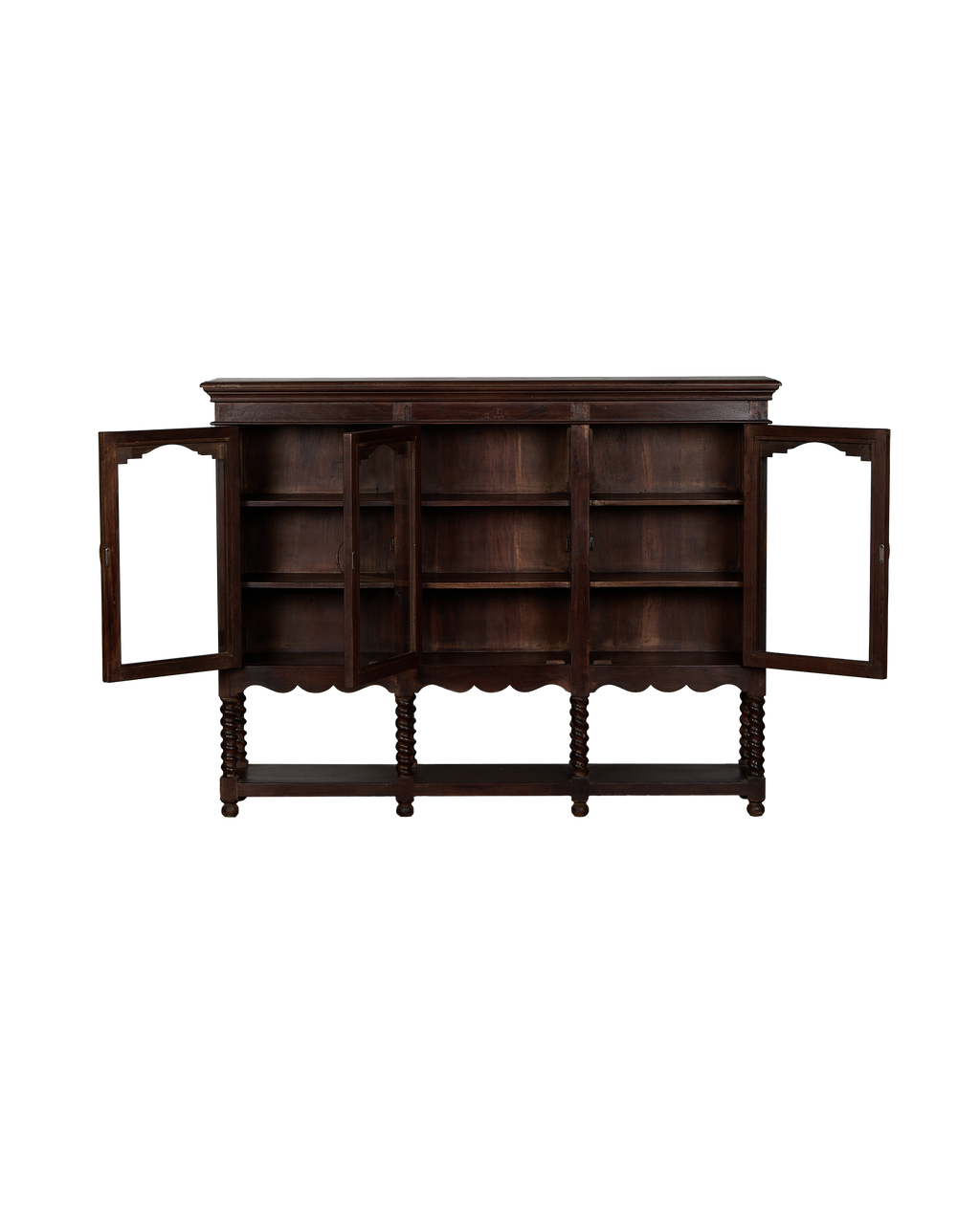 Olive Ateliers - Barley Twist Glazed Sideboard - Stained