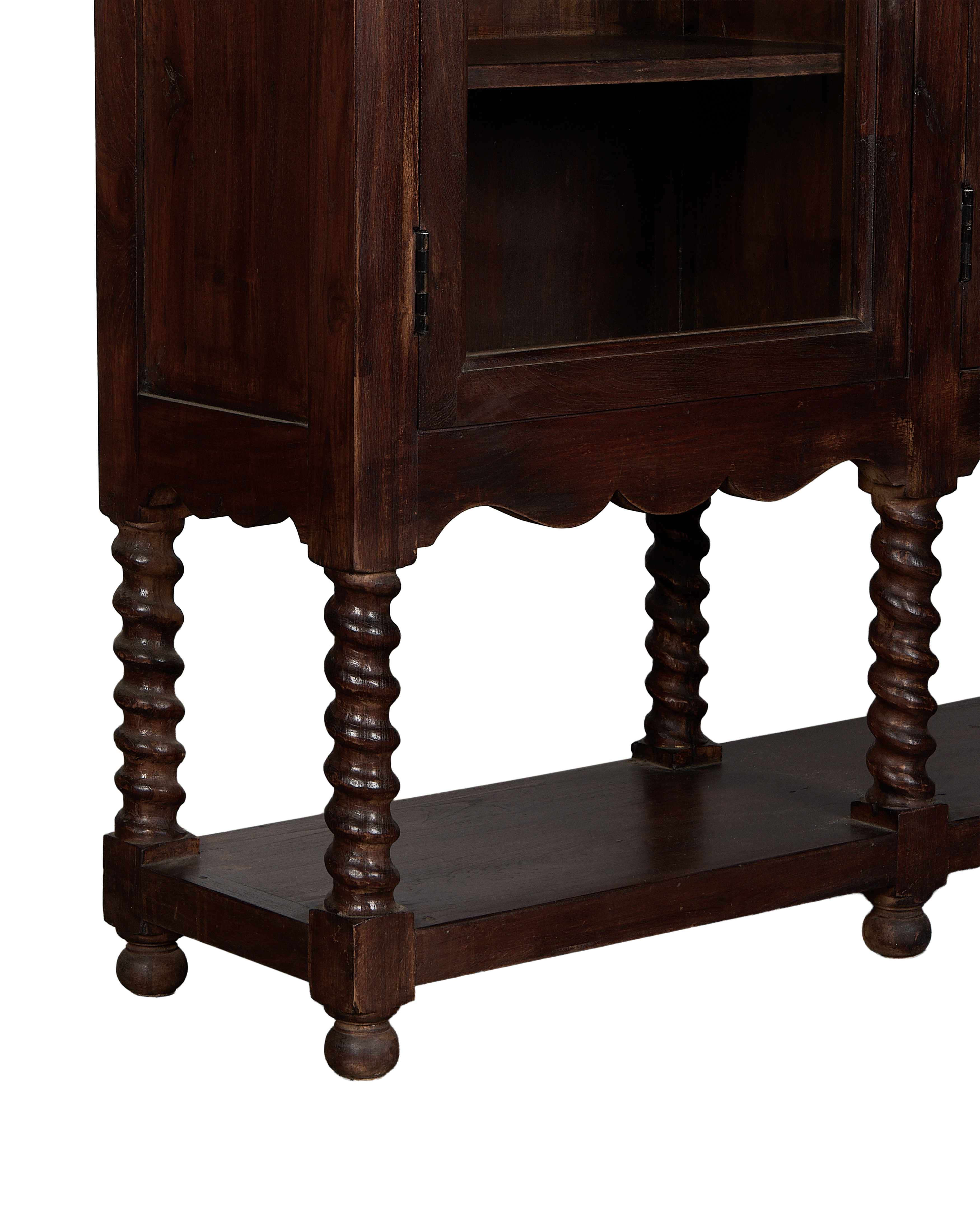 Olive Ateliers - Barley Twist Glazed Sideboard - Stained