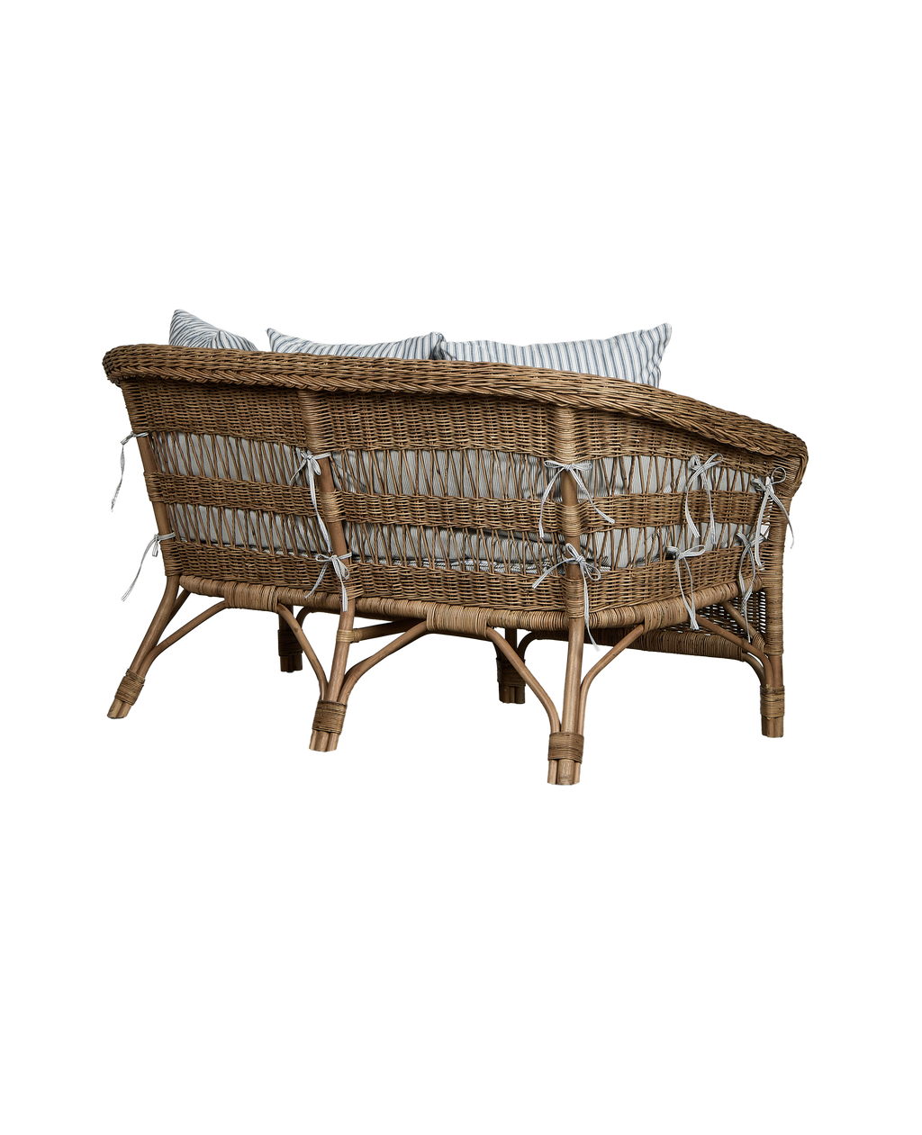 Olive Ateliers - Sanctuary Rattan Loveseat - Bayside Stripe