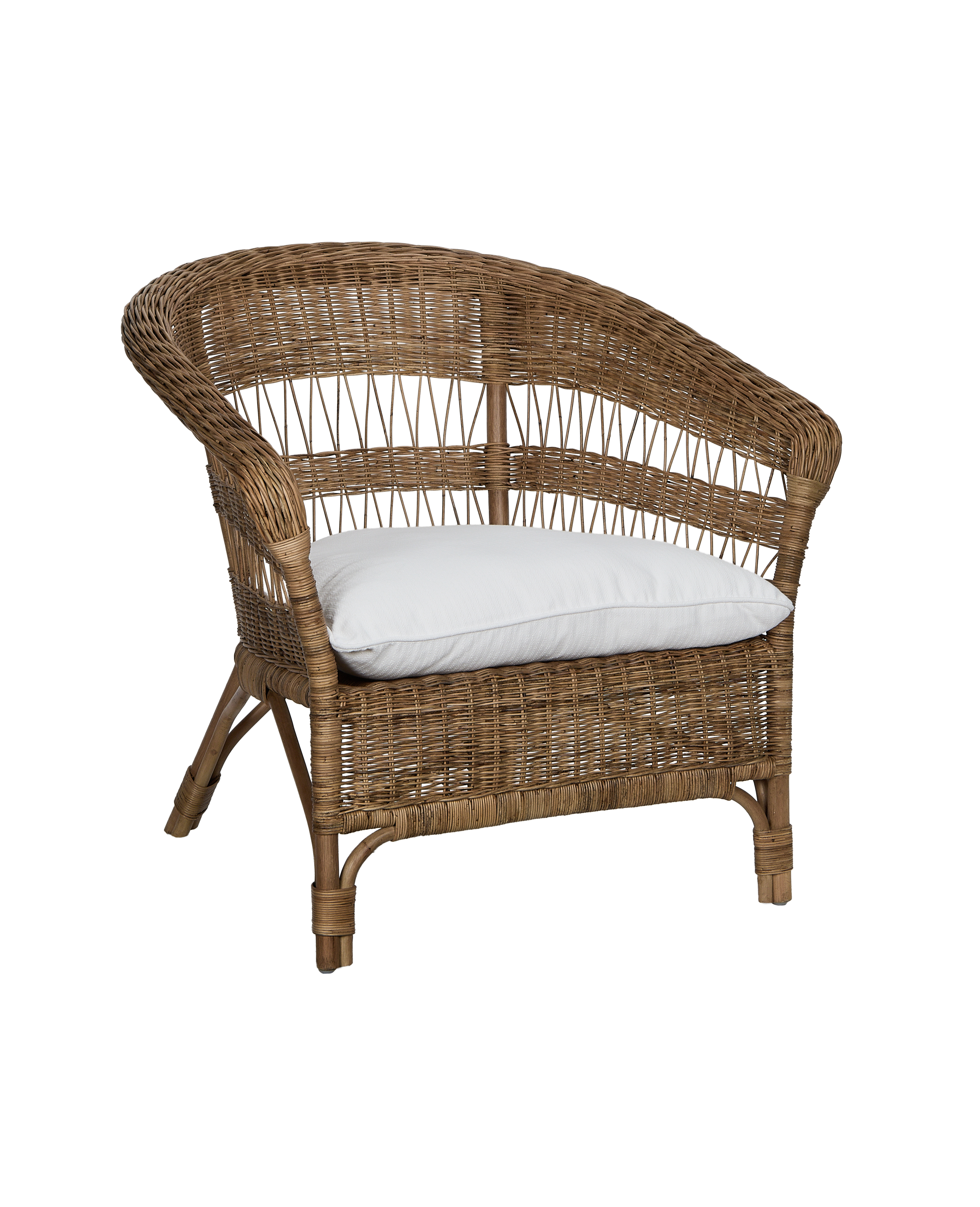Olive Ateliers - Sanctuary Rattan Lounge Chair - Shell
