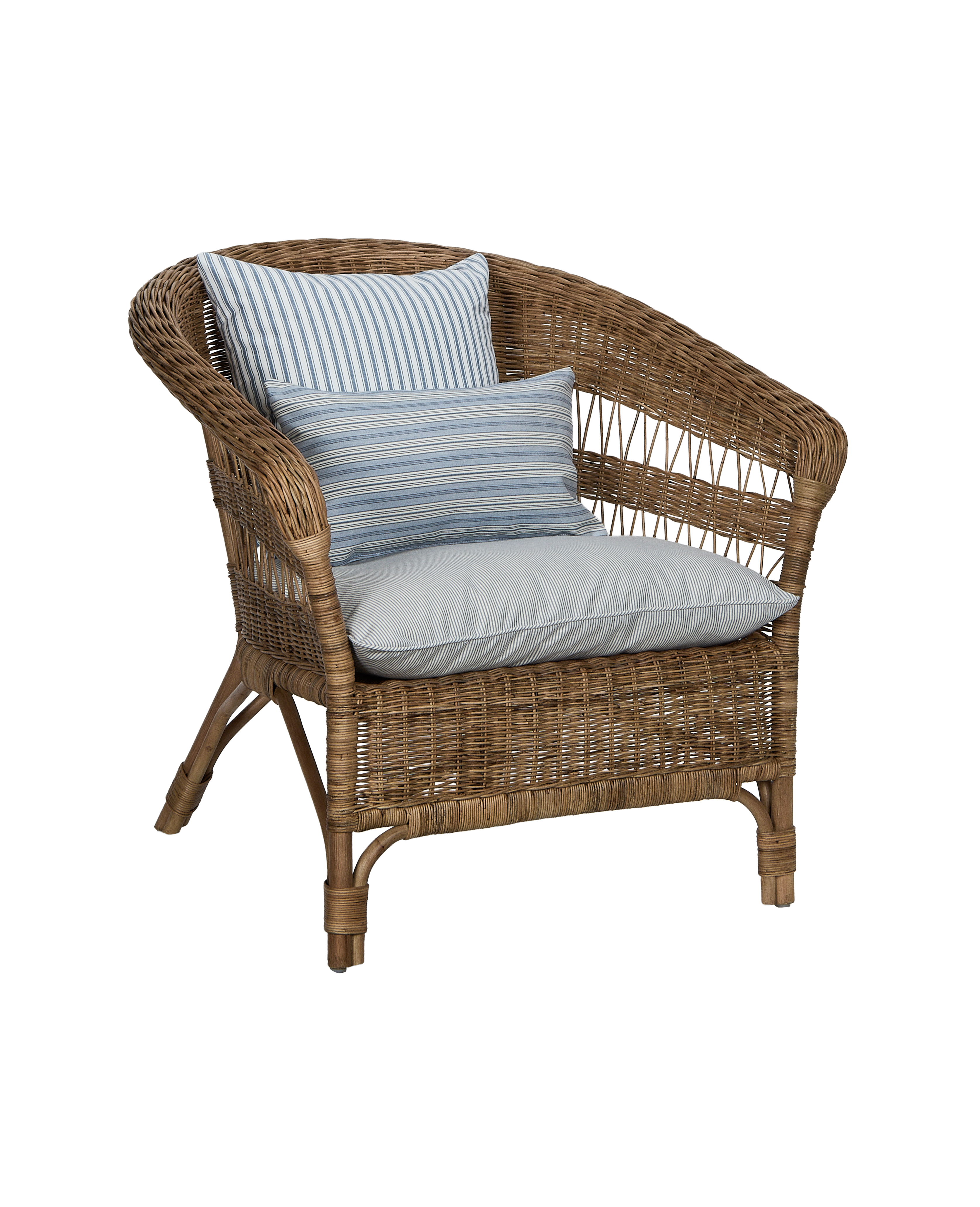 Olive Ateliers - Sanctuary Rattan Lounge Chair - Bayside Stripe