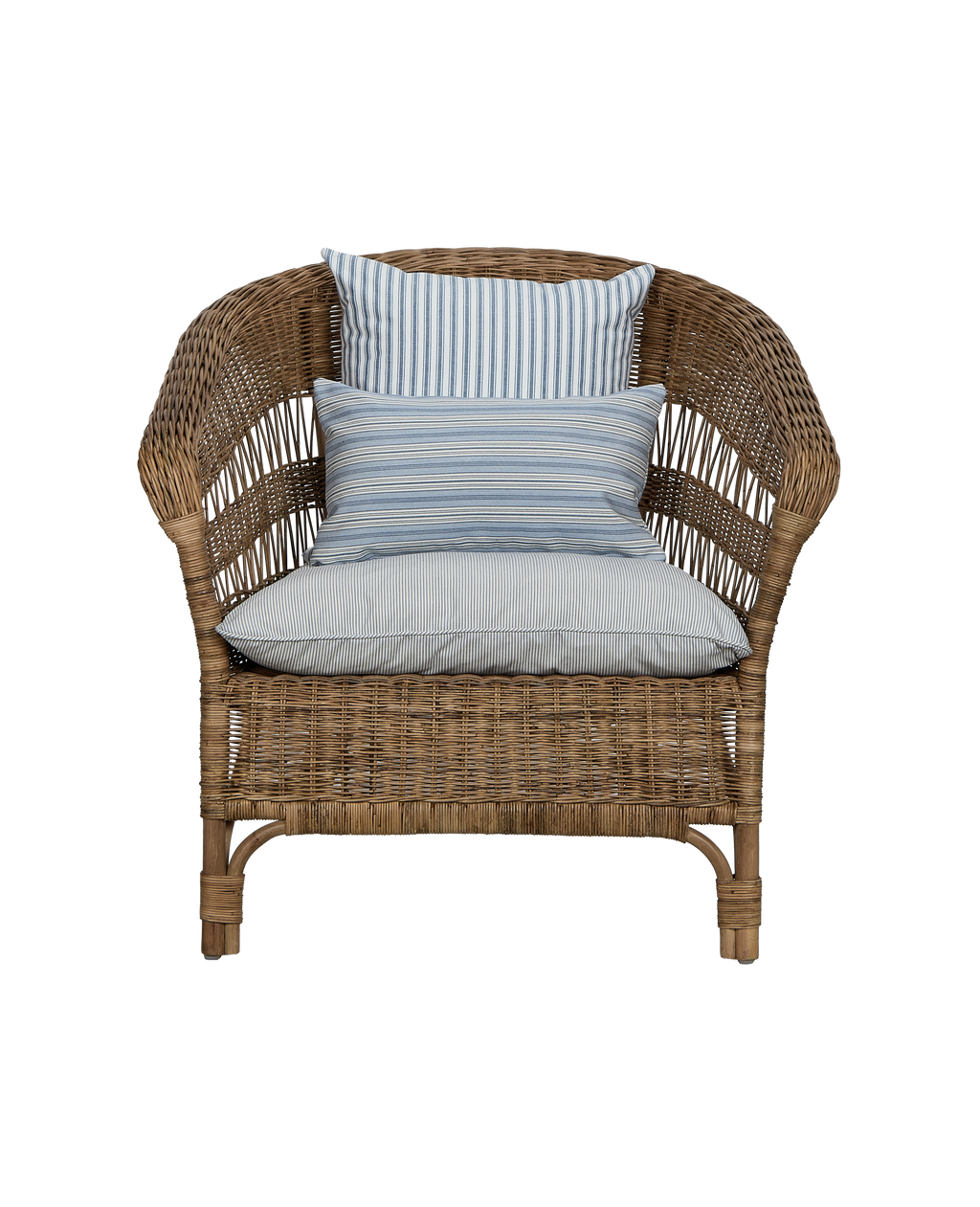 Olive Ateliers - Sanctuary Rattan Lounge Chair - Bayside Stripe