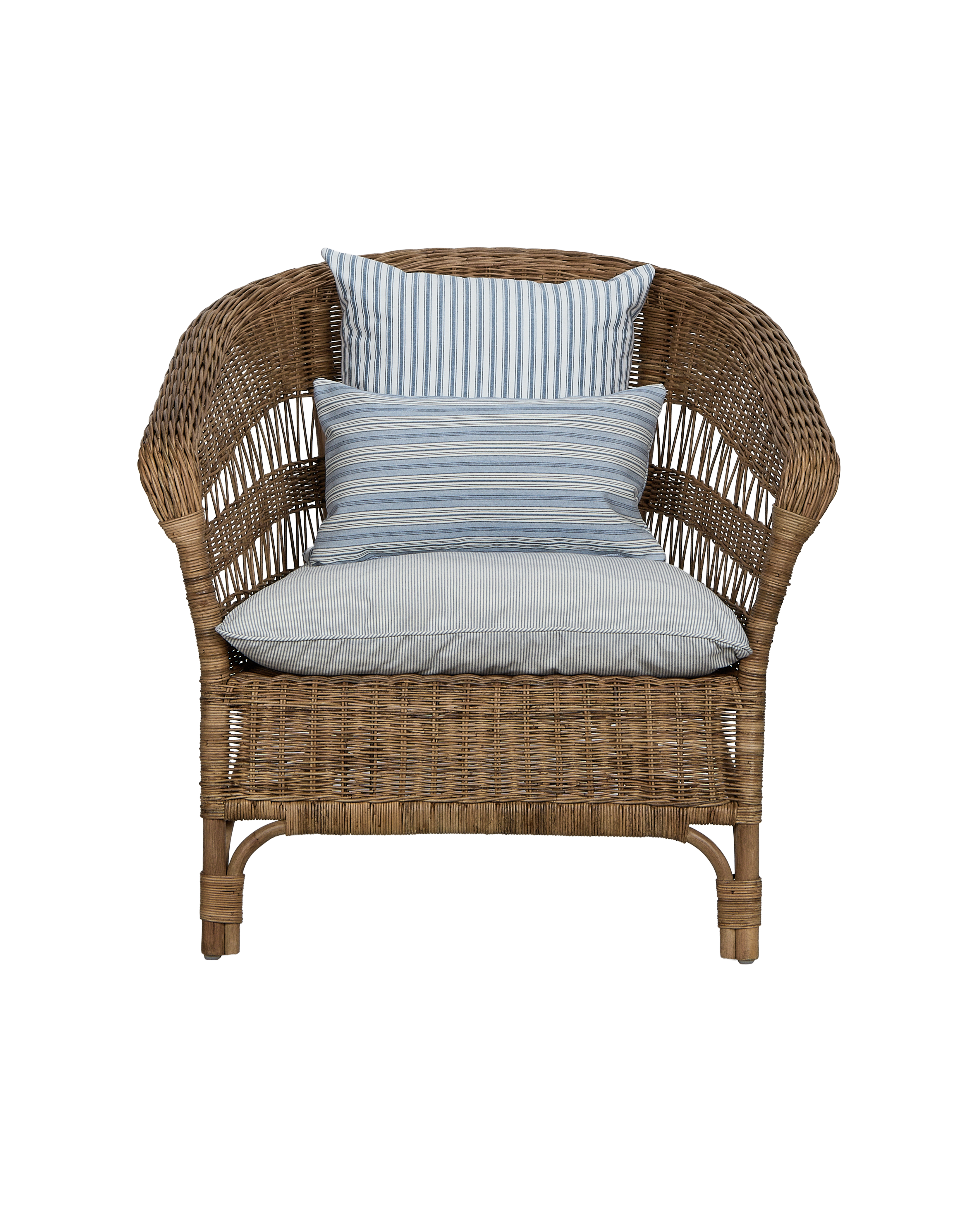 Olive Ateliers - Sanctuary Rattan Lounge Chair - Bayside Stripe