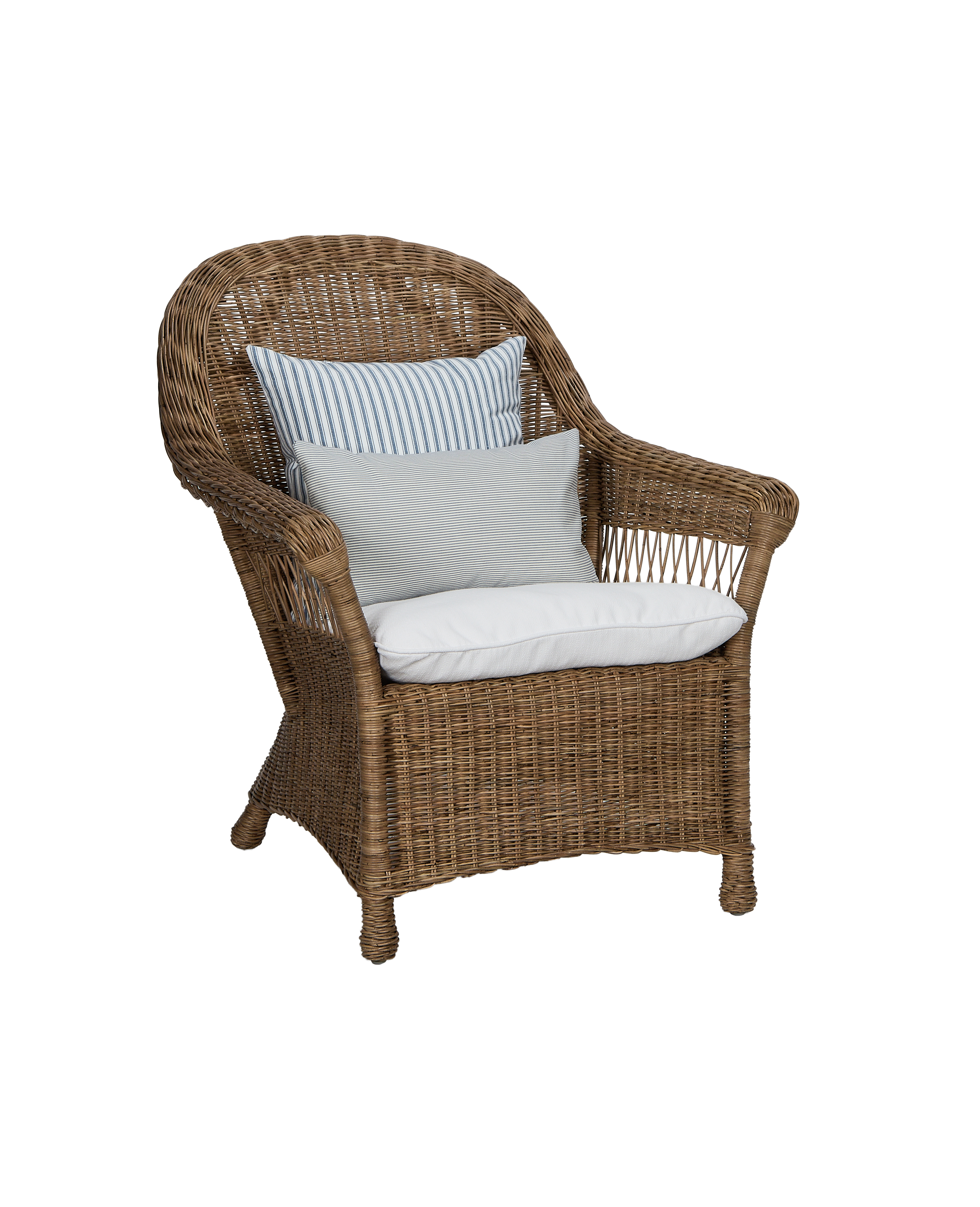 Olive Ateliers - Reader Rattan Armchair - Shell