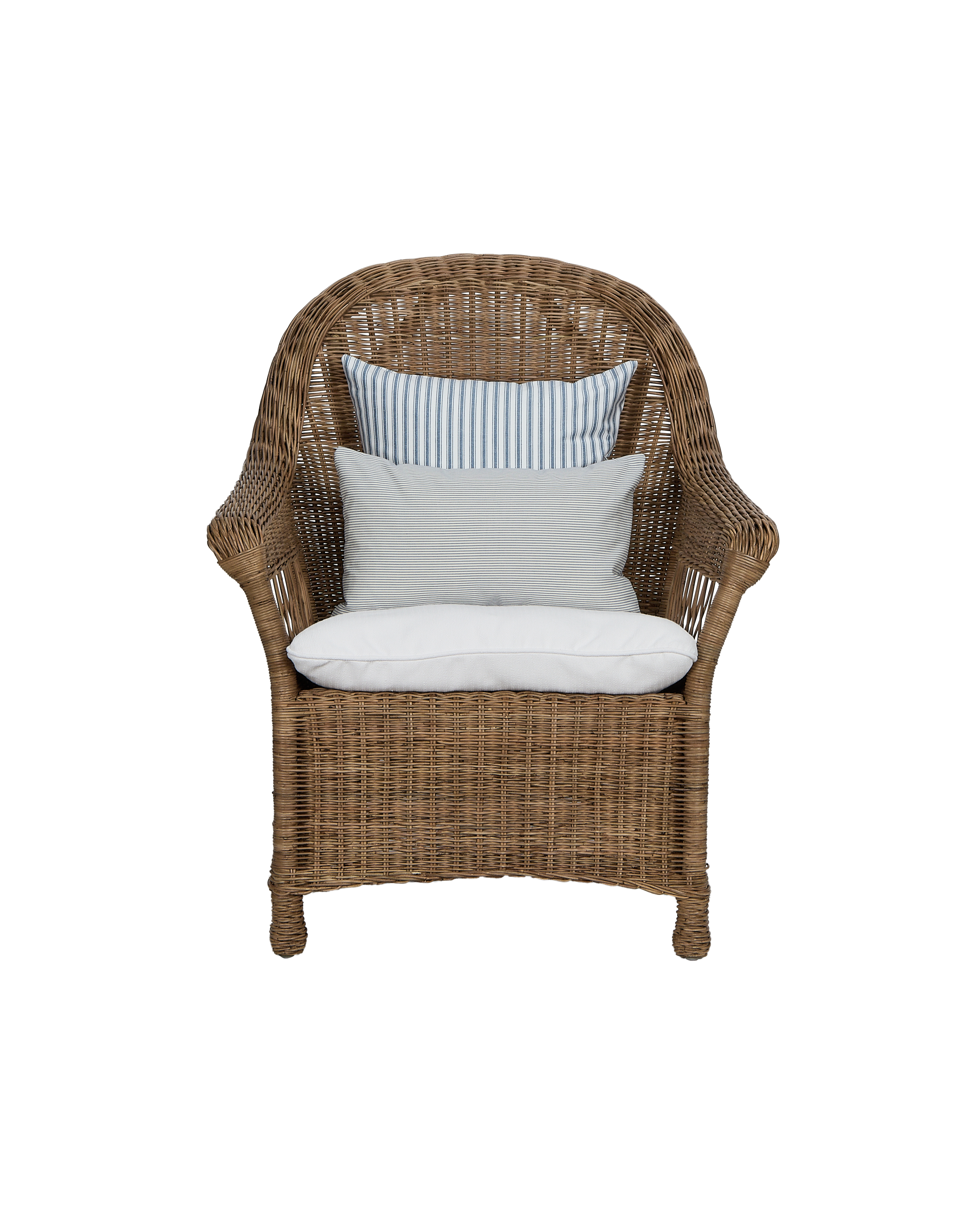 Olive Ateliers - Reader Rattan Armchair - Shell