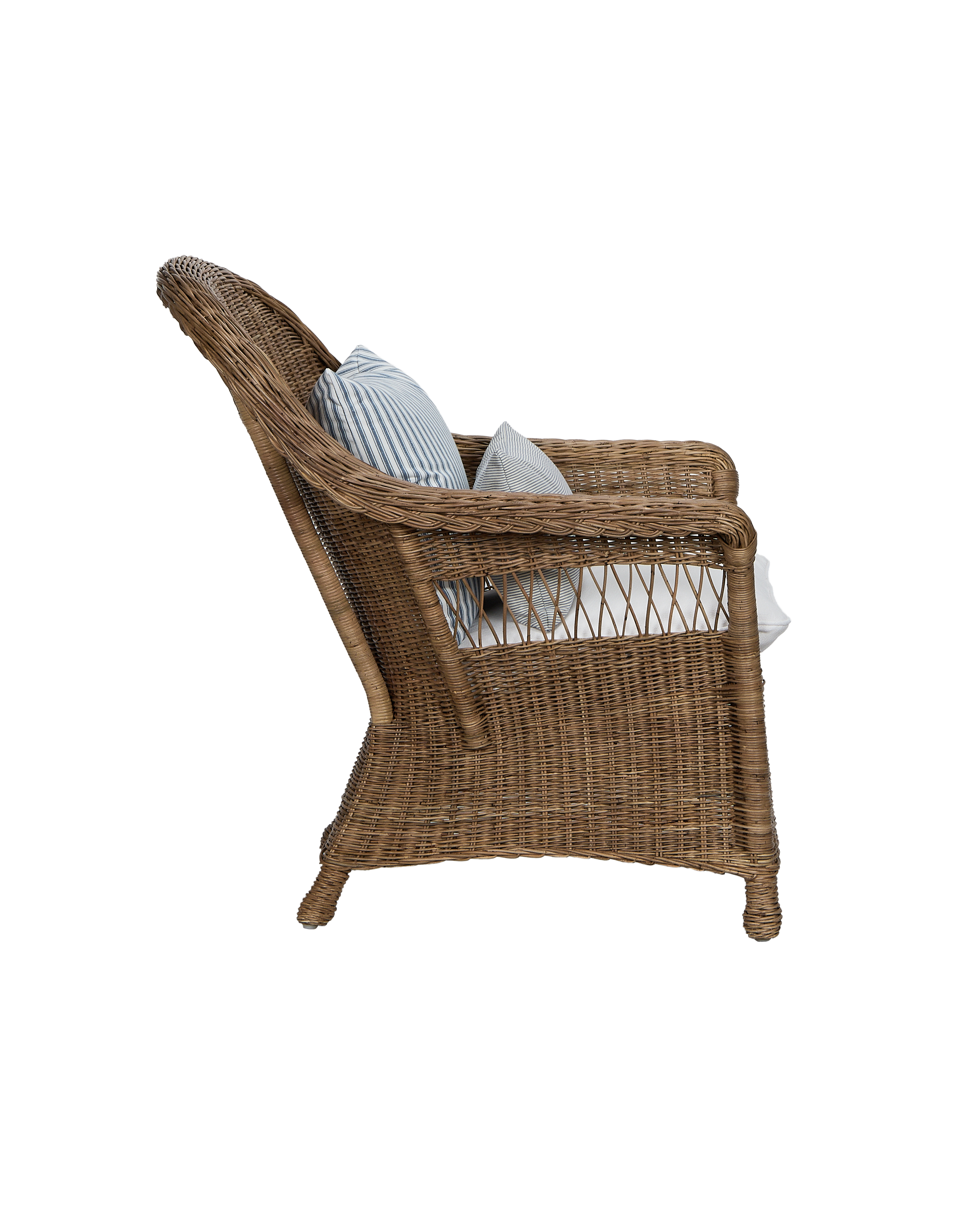 Olive Ateliers - Reader Rattan Armchair - Shell