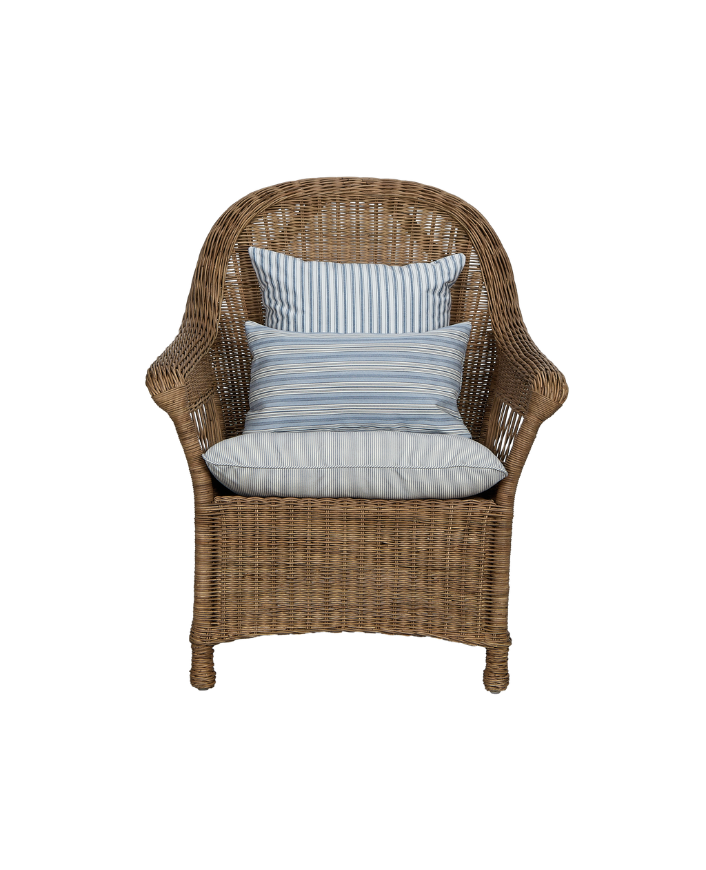 Olive Ateliers - Reader Rattan Armchair - Bayside Stripe