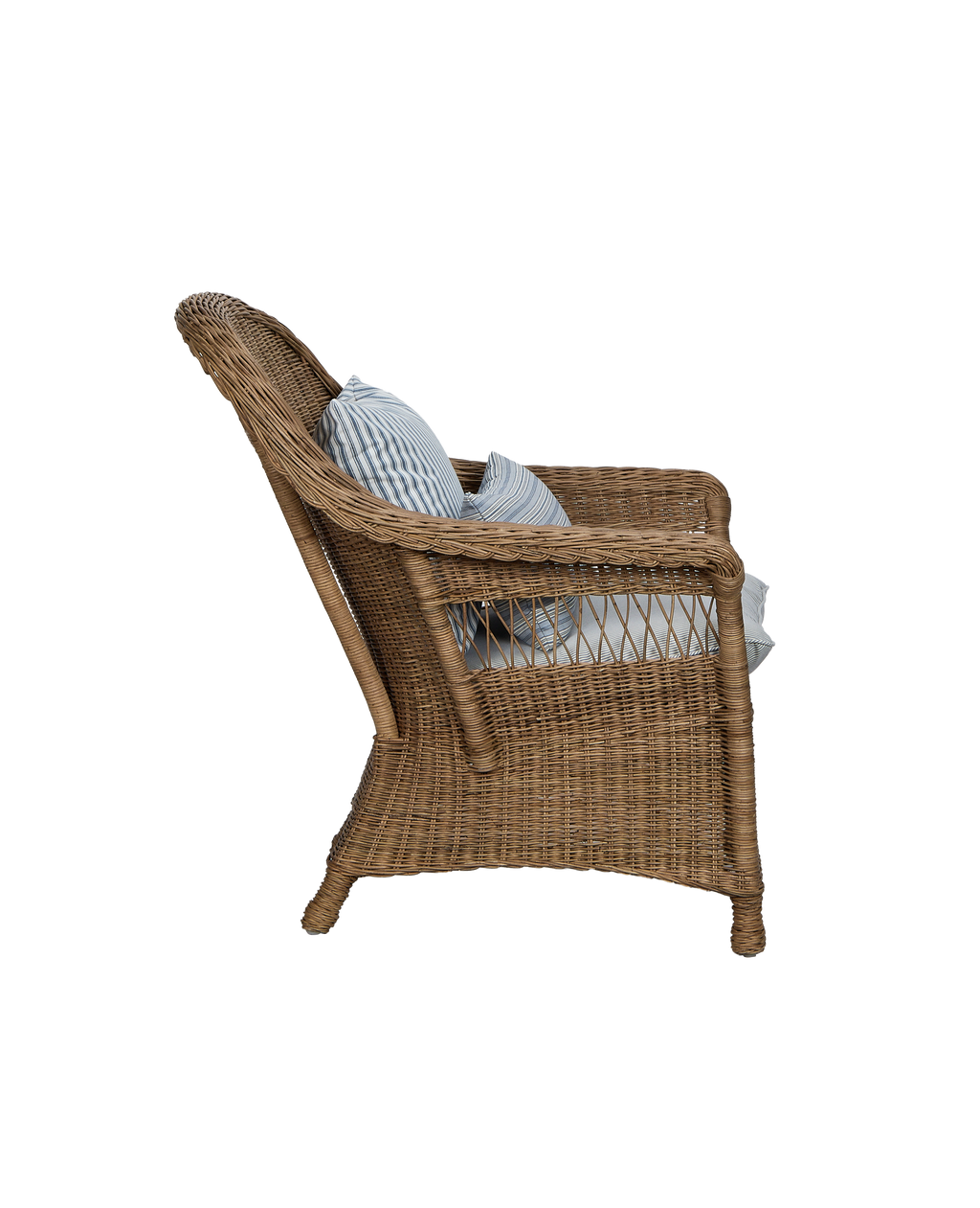 Olive Ateliers - Reader Rattan Armchair - Bayside Stripe