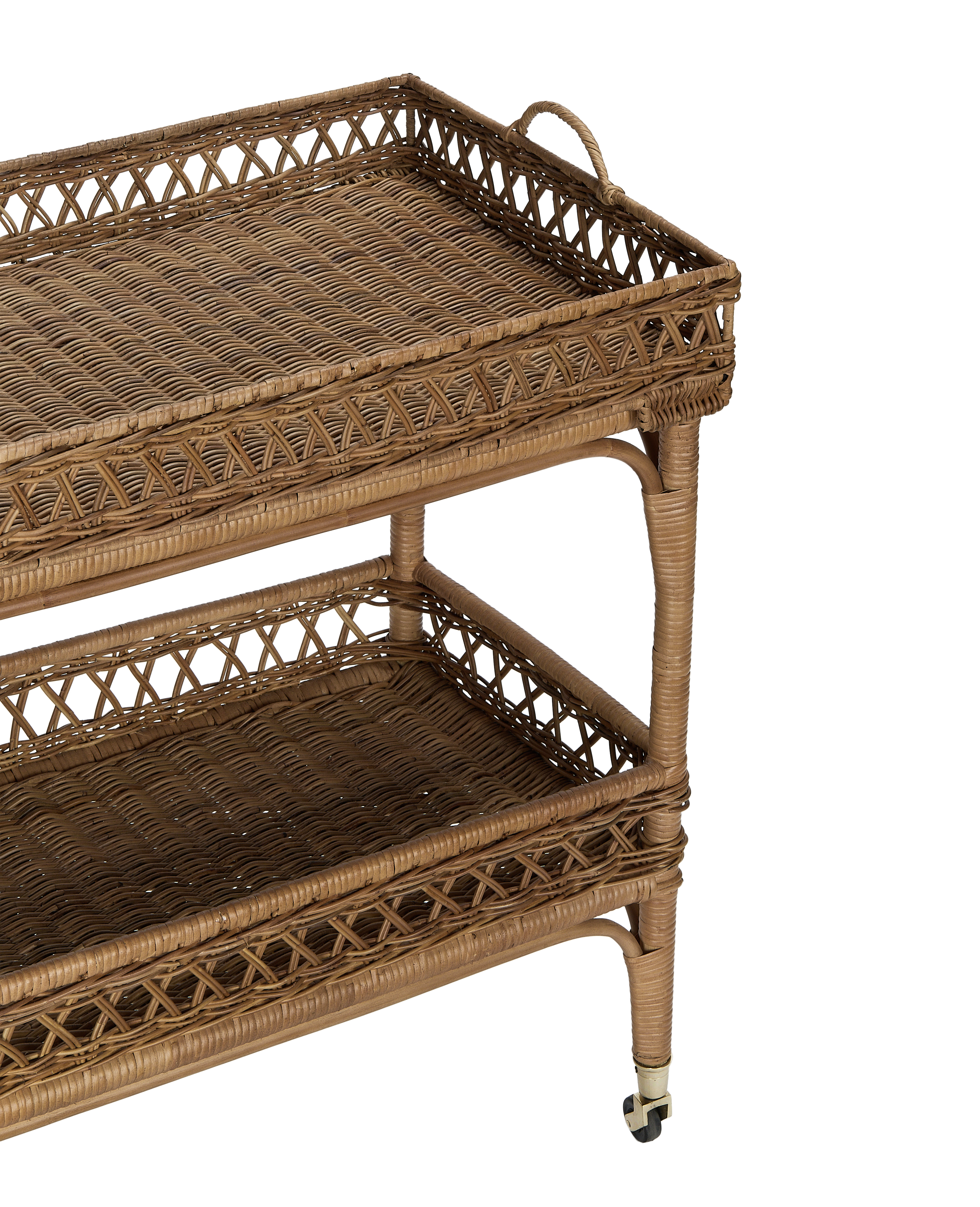 Olive Ateliers - Sidecar Rattan Bar Cart