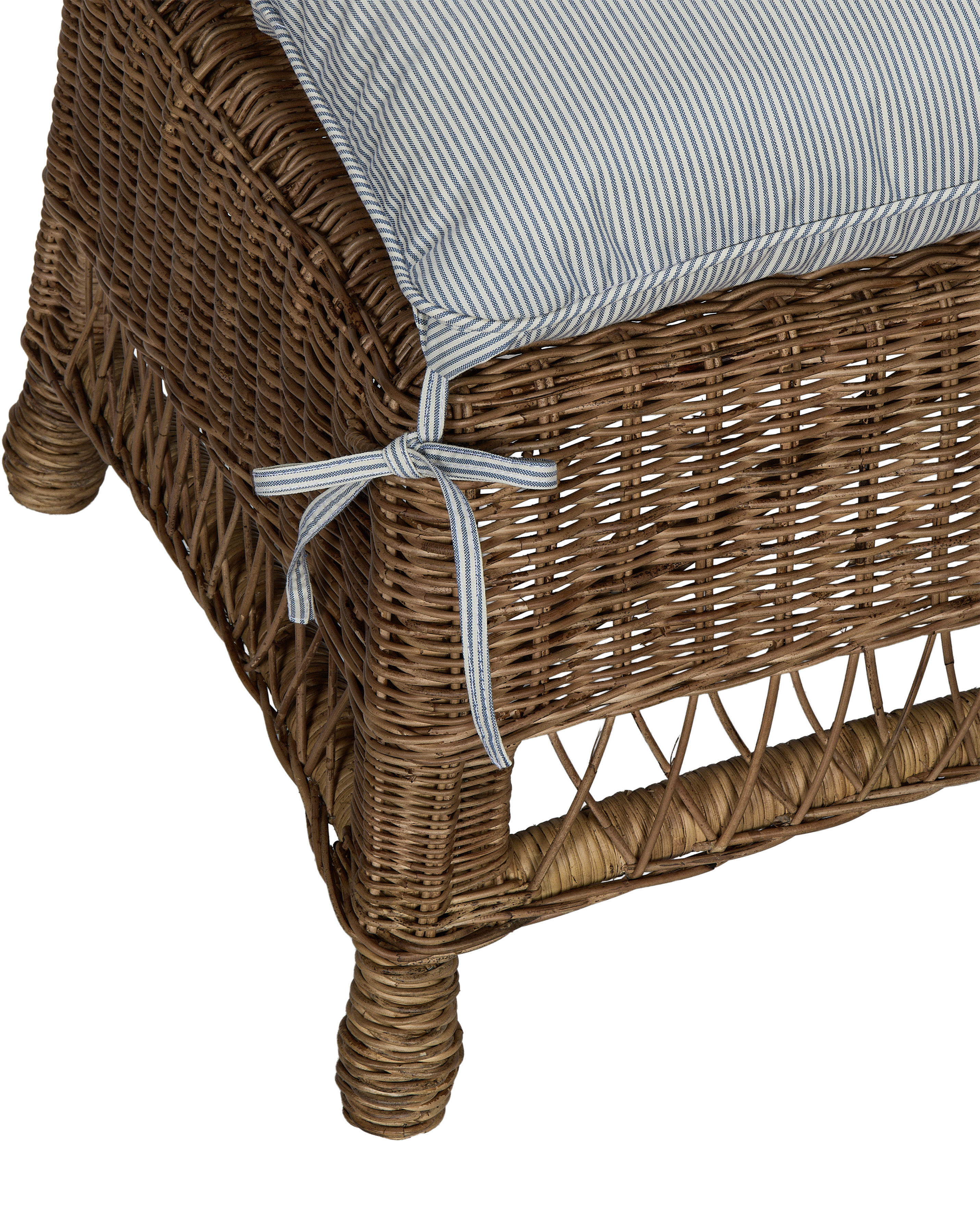 Olive Ateliers - Kickback Ottoman - Bayside Stripe
