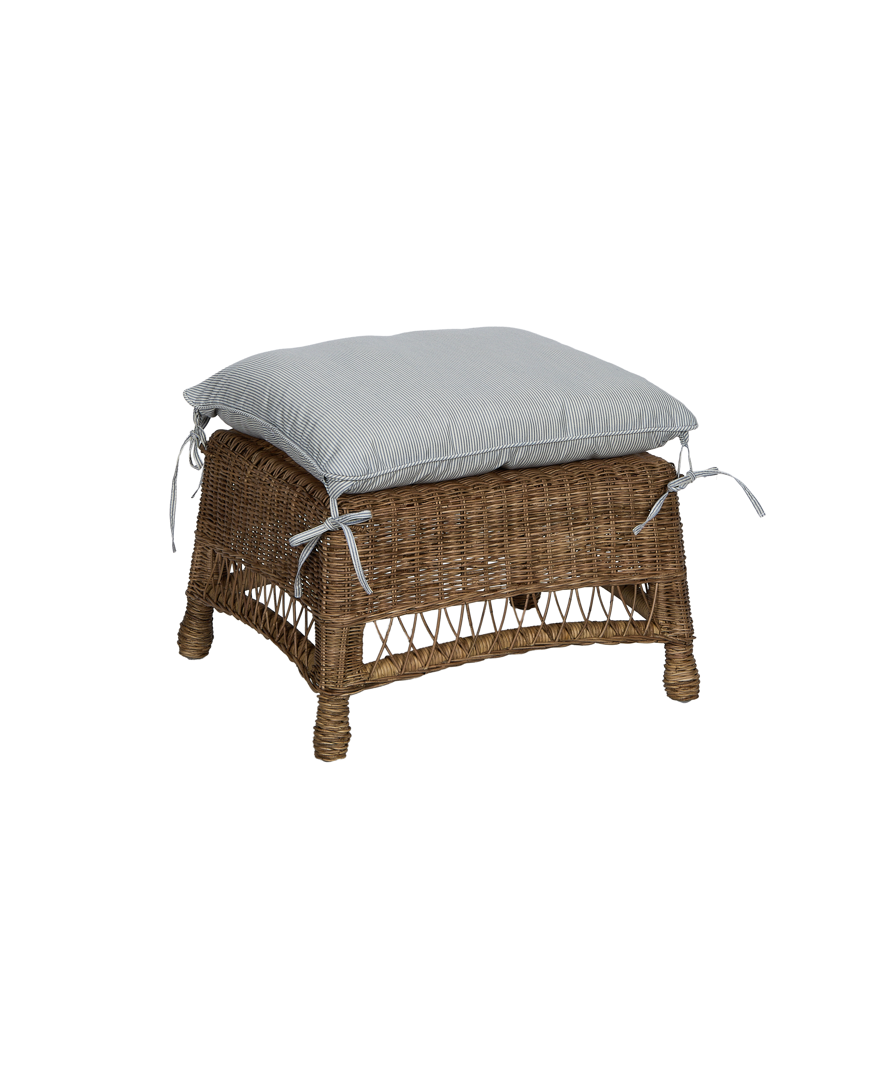 Olive Ateliers - Kickback Ottoman - Bayside Stripe