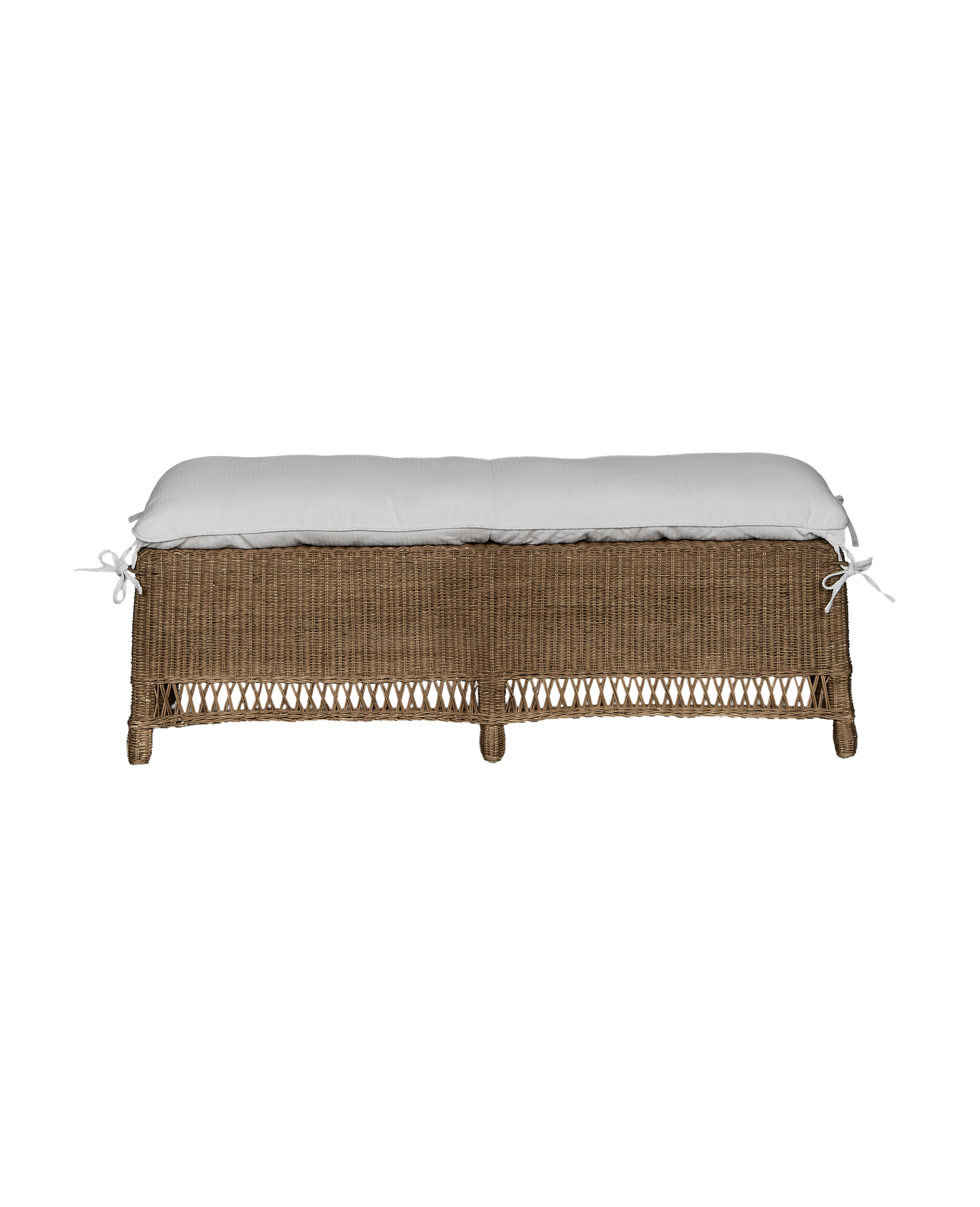 Olive Ateliers - Boxwood Rattan Bench - Shell