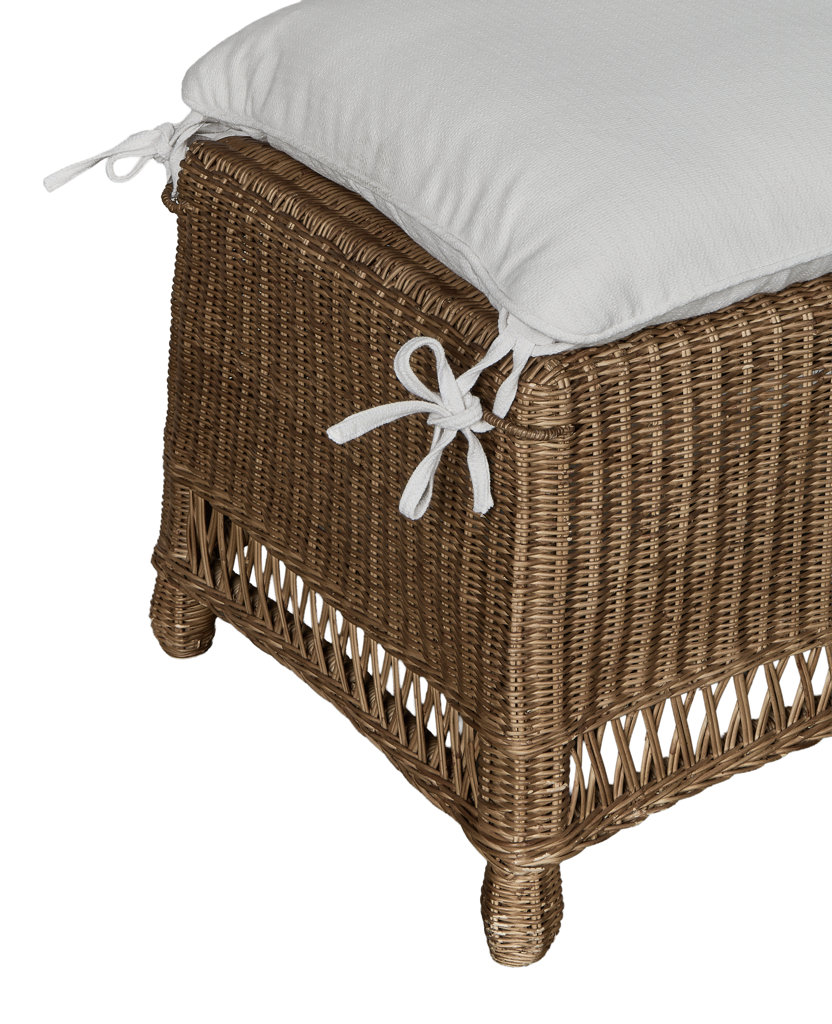 Olive Ateliers - Boxwood Rattan Bench - Shell