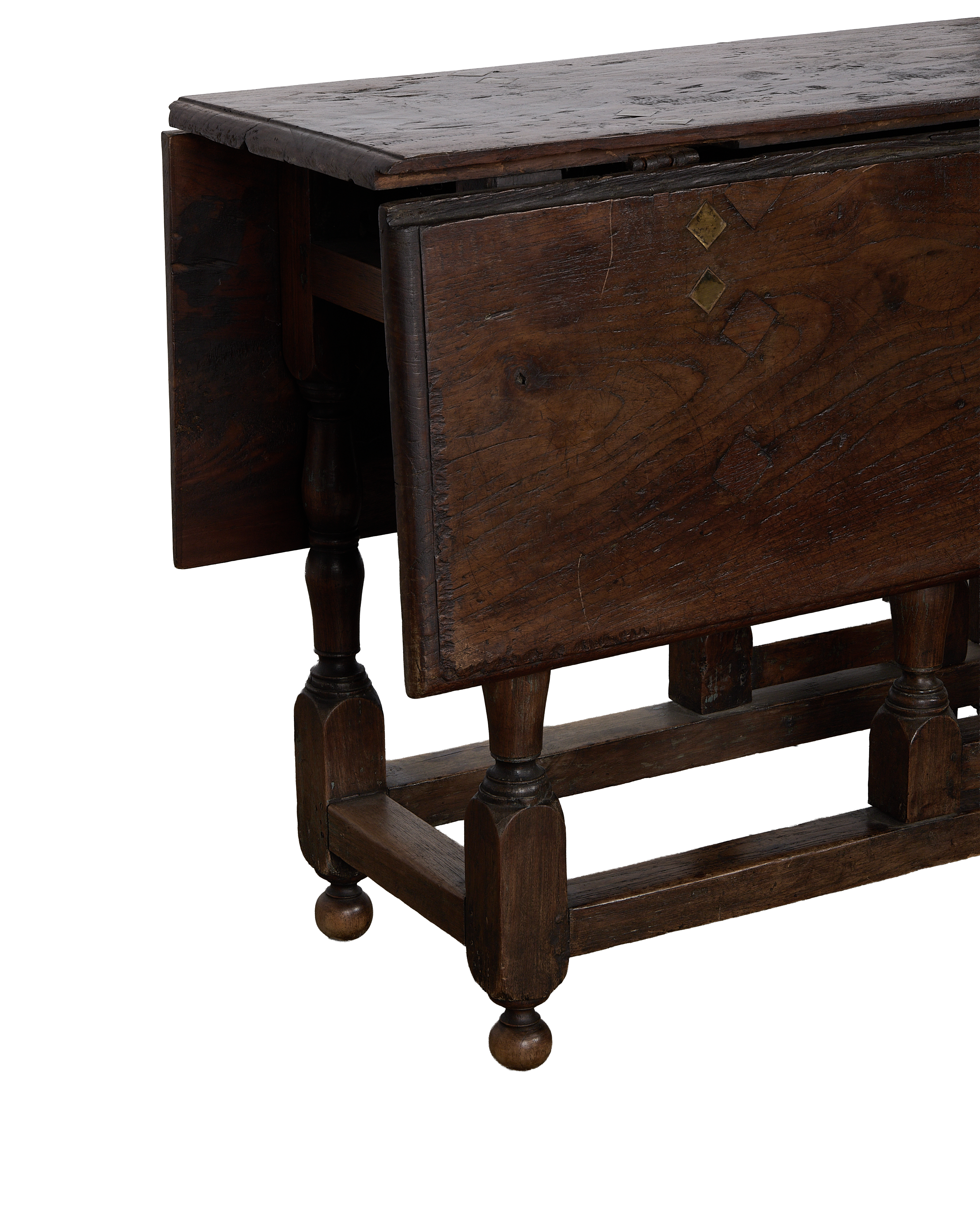 Olive Ateliers - Spanish Folding Table - Brass Diamonds