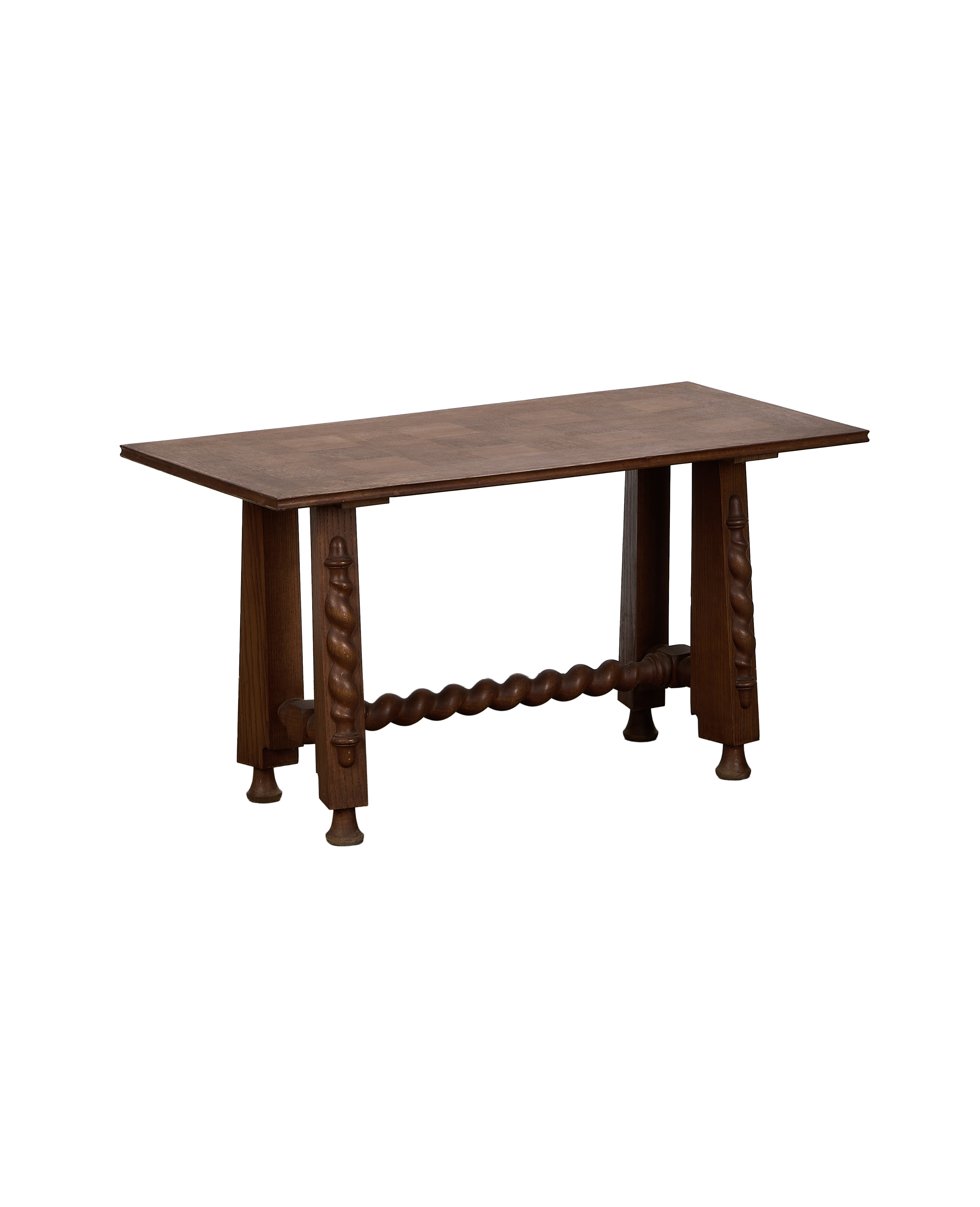 Olive Ateliers - Checkered Barley Twist Coffee Table