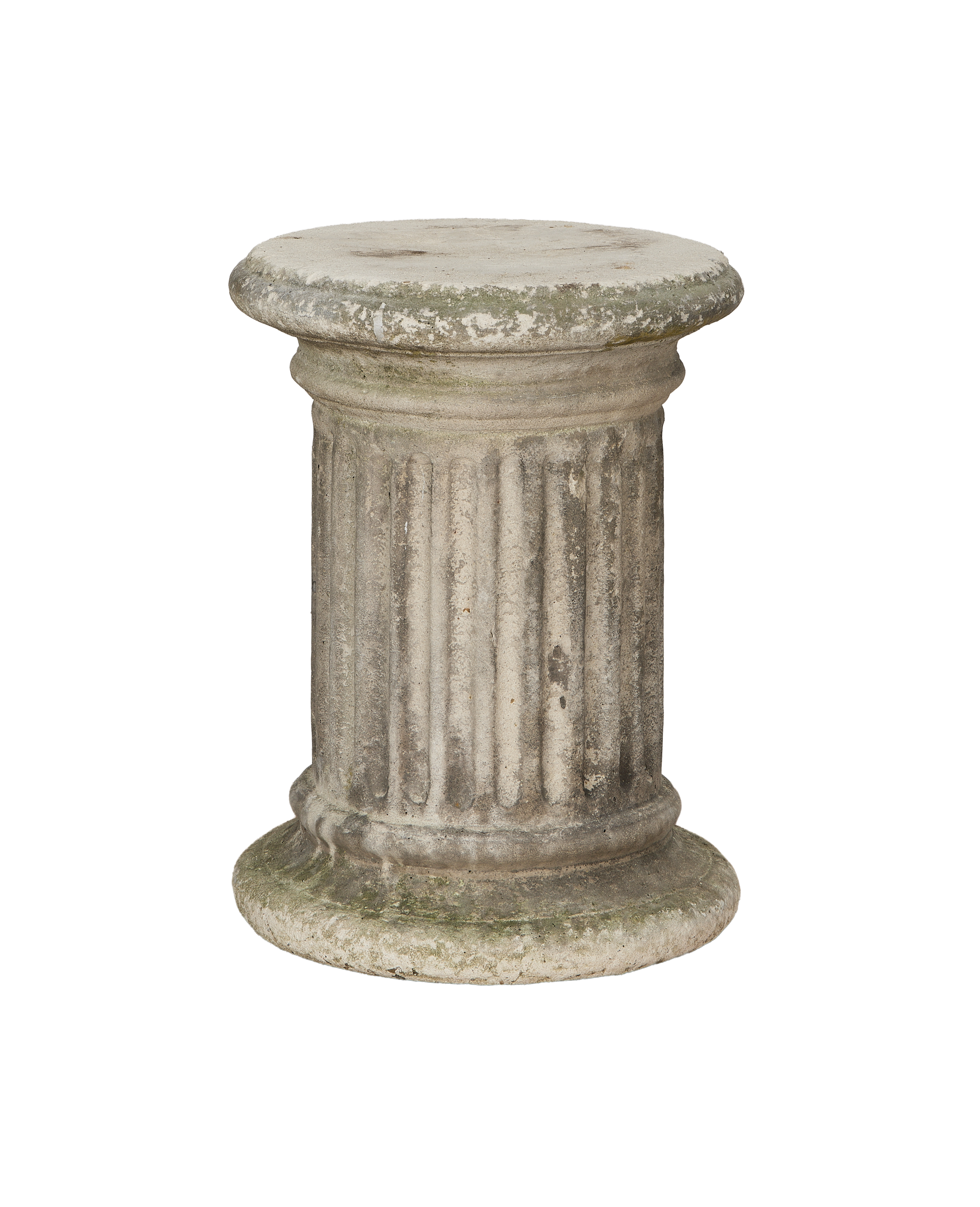 Olive Ateliers - Fluted Stone Garden Pedestal