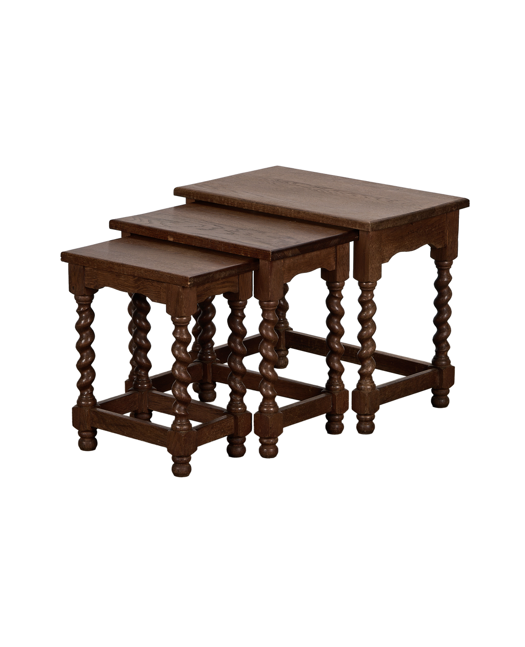 Olive Ateliers - Barley Twist Nesting Tables - Set of 3