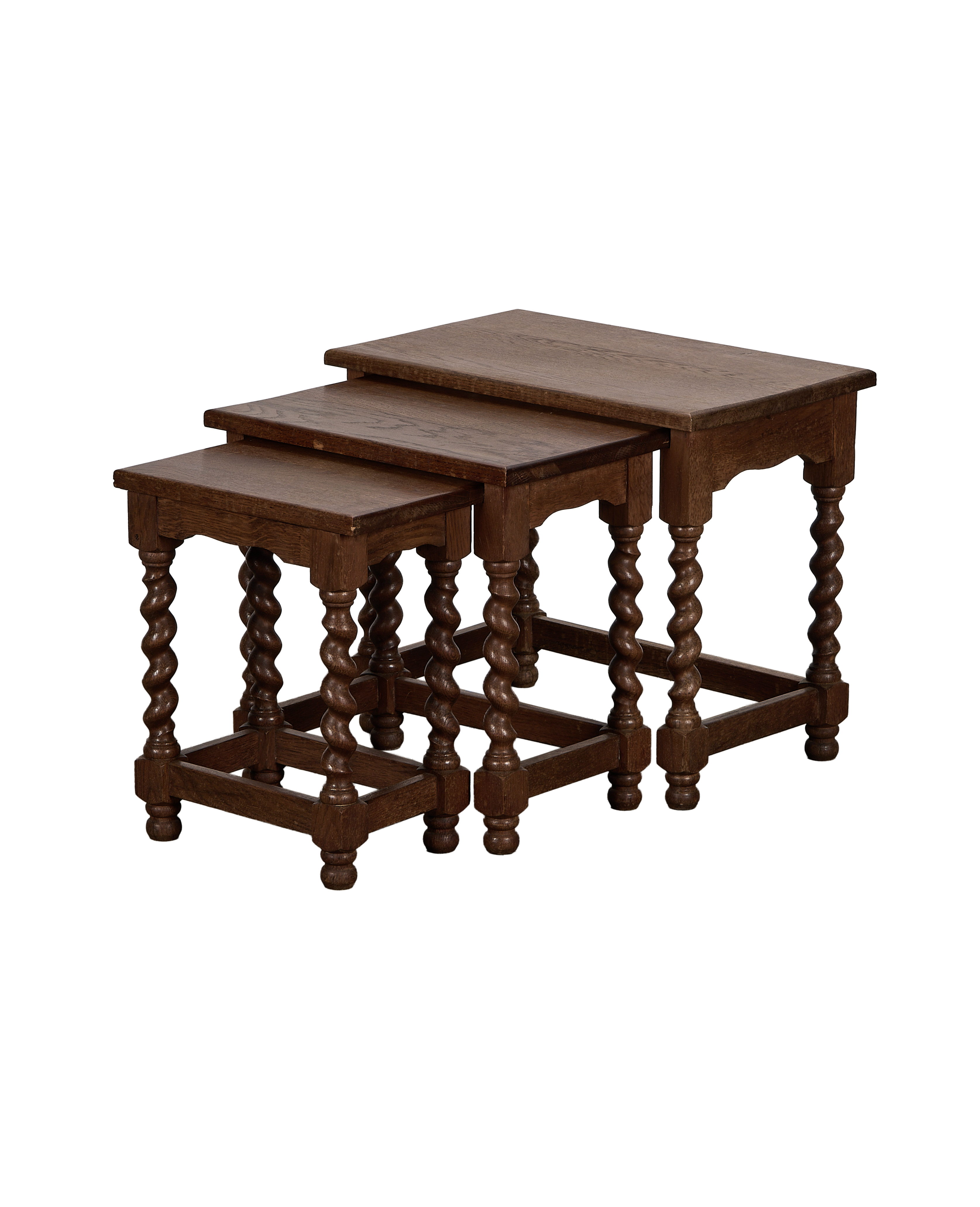 Olive Ateliers - Barley Twist Nesting Tables - Set of 3