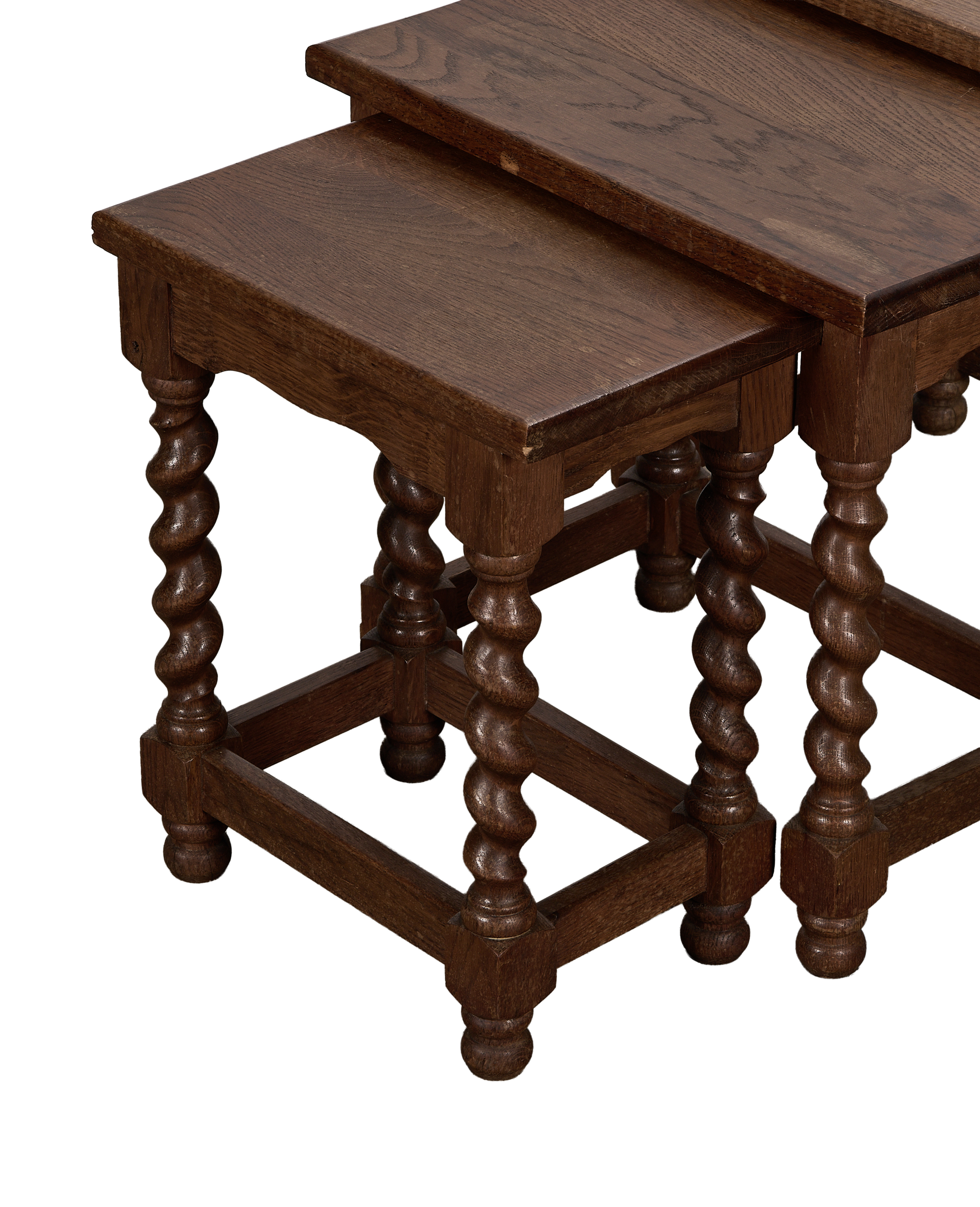 Olive Ateliers - Barley Twist Nesting Tables - Set of 3