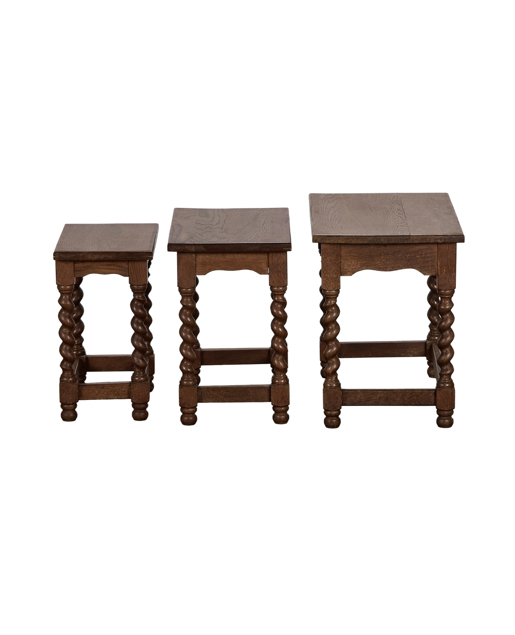 Olive Ateliers - Barley Twist Nesting Tables - Set of 3
