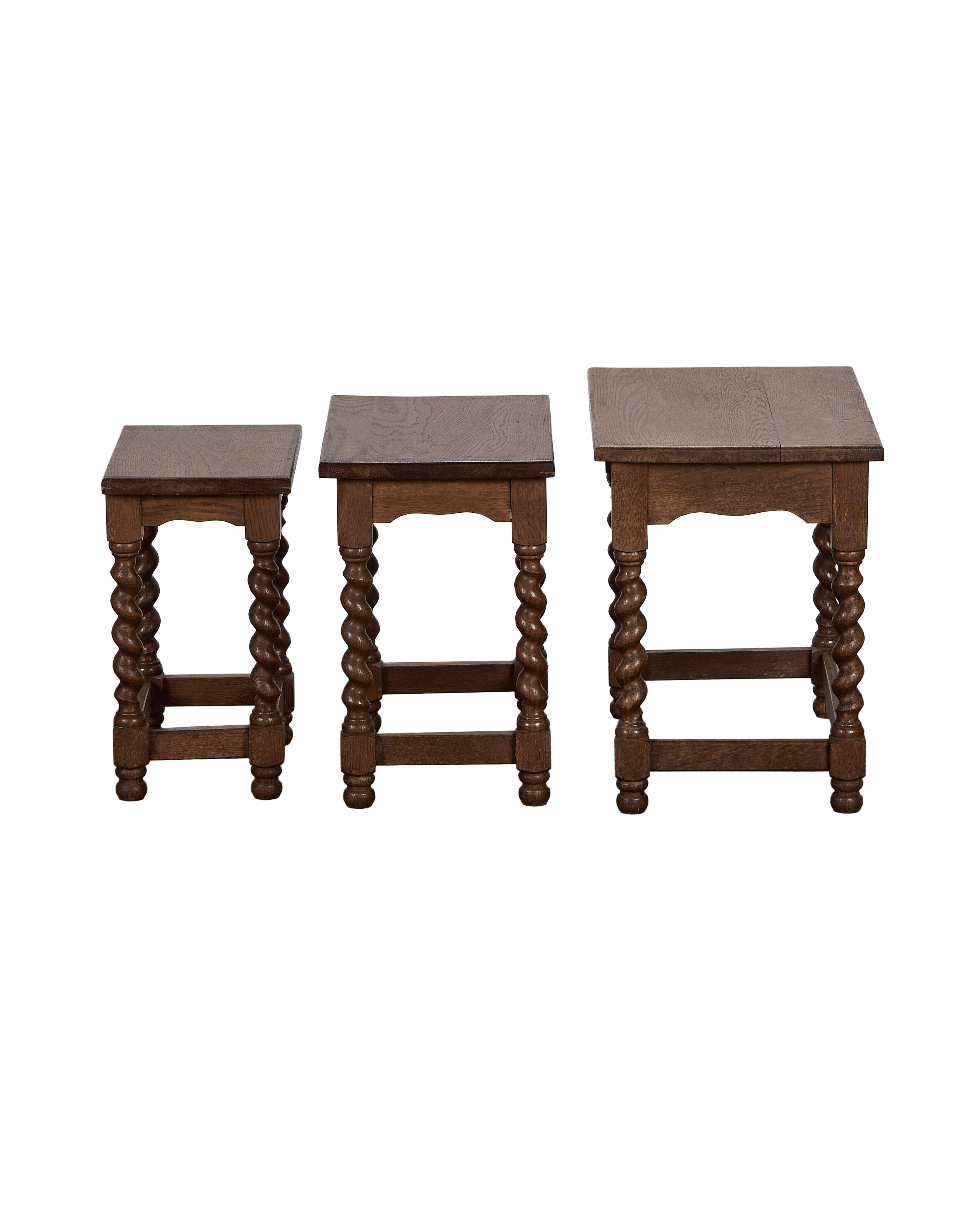 Olive Ateliers - Barley Twist Nesting Tables - Set of 3