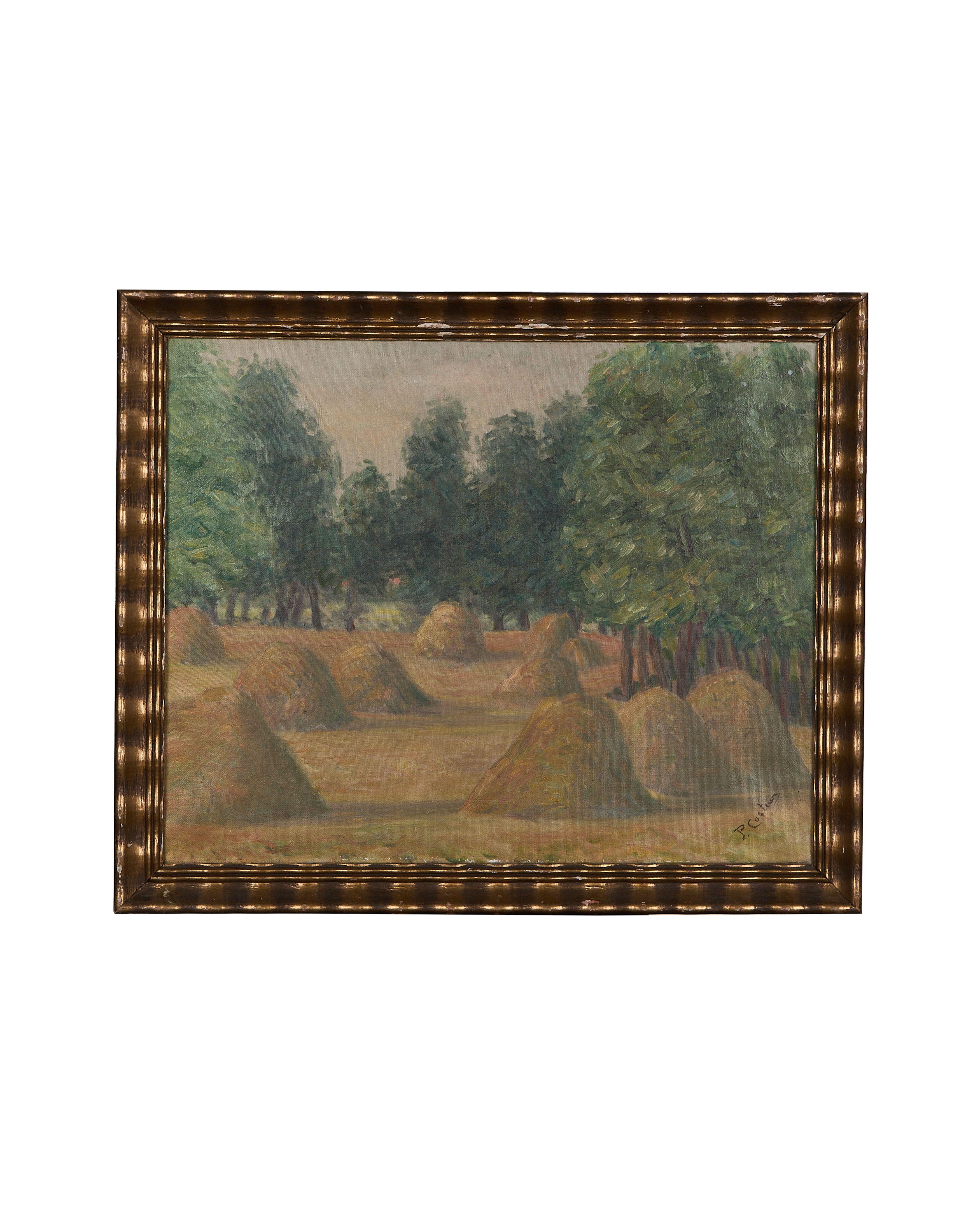 Olive Ateliers - Framed Still Life Painting - Haystacks