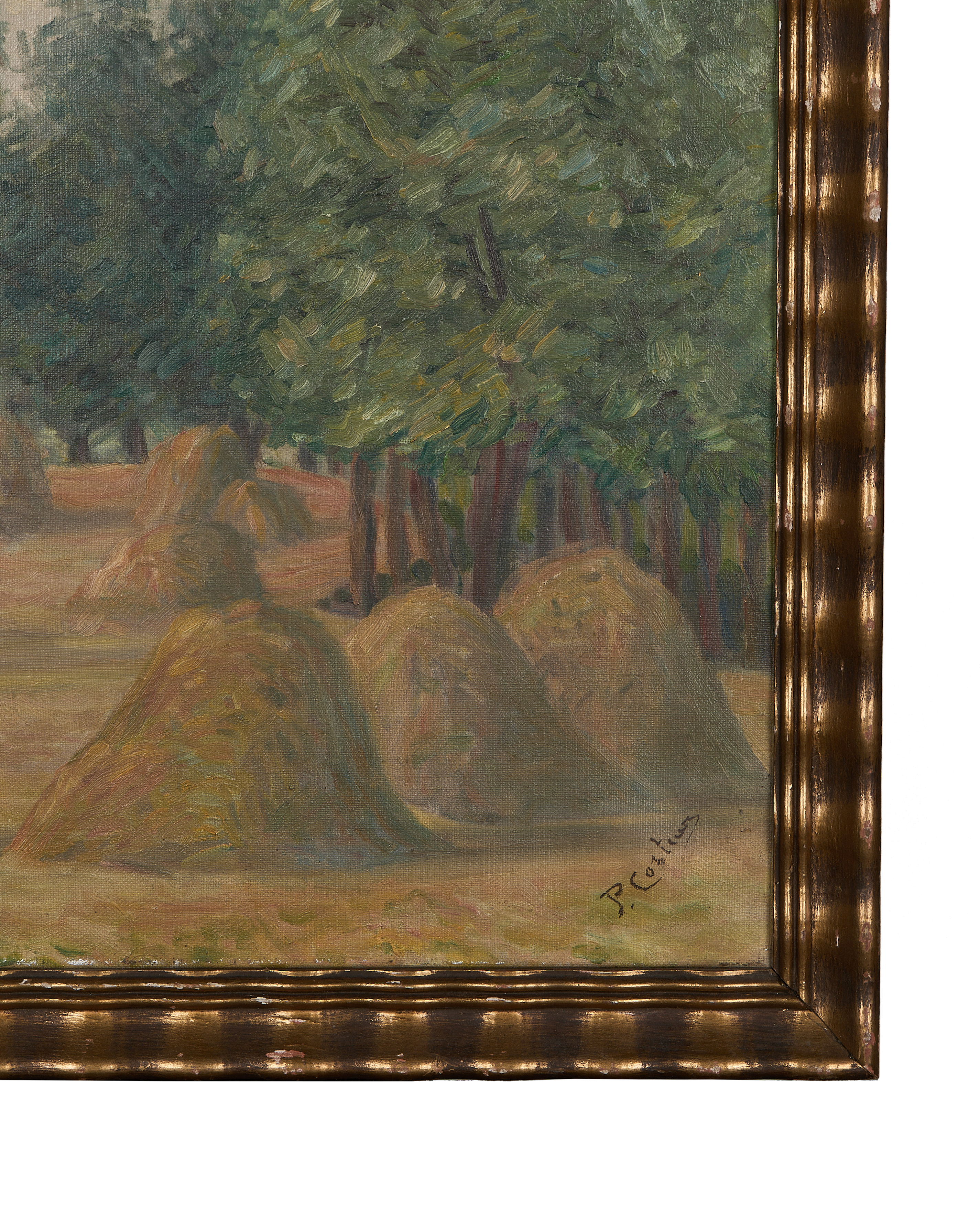Olive Ateliers - Framed Still Life Painting - Haystacks