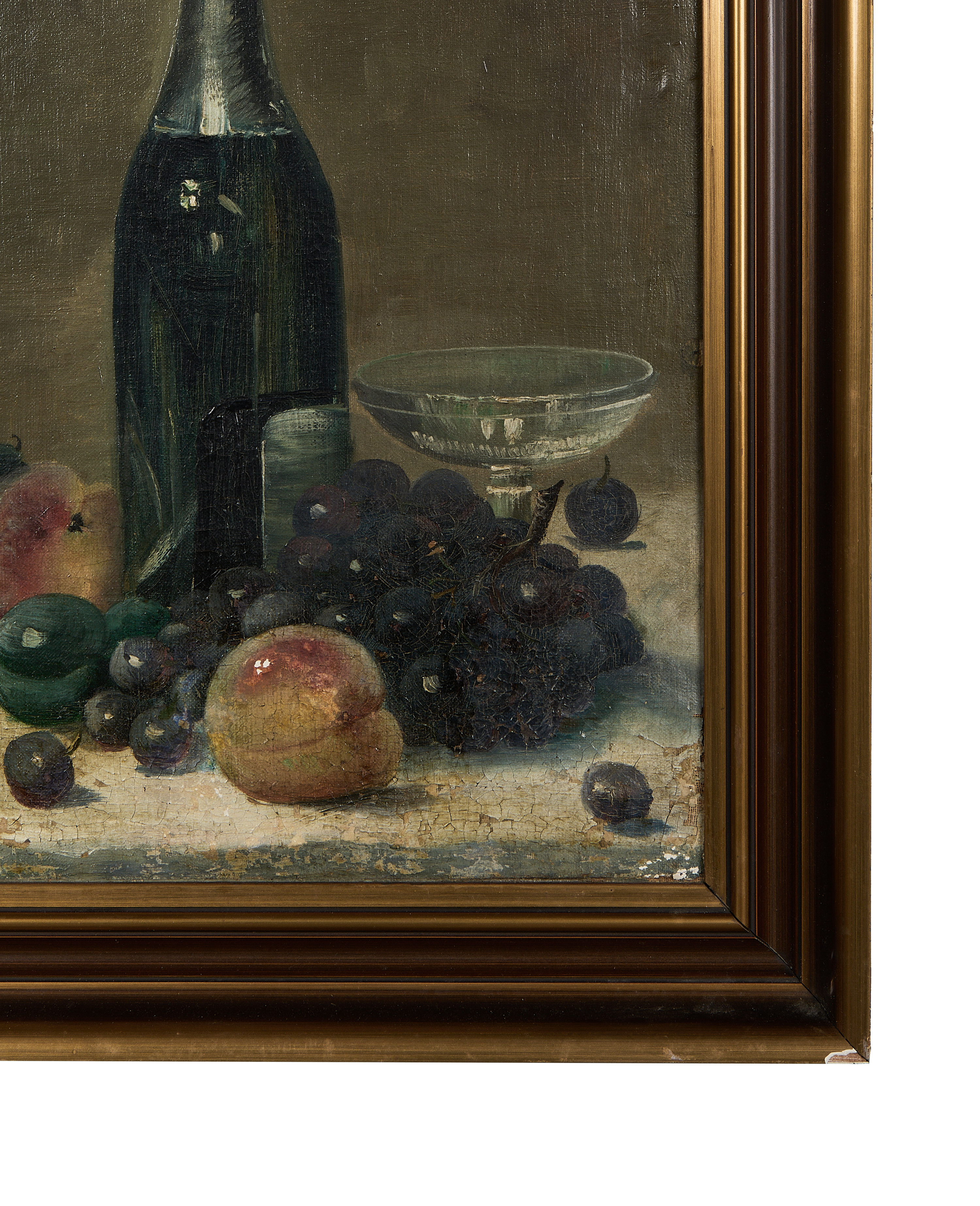 Olive Ateliers - Framed Still Life Painting - Wine Bottle