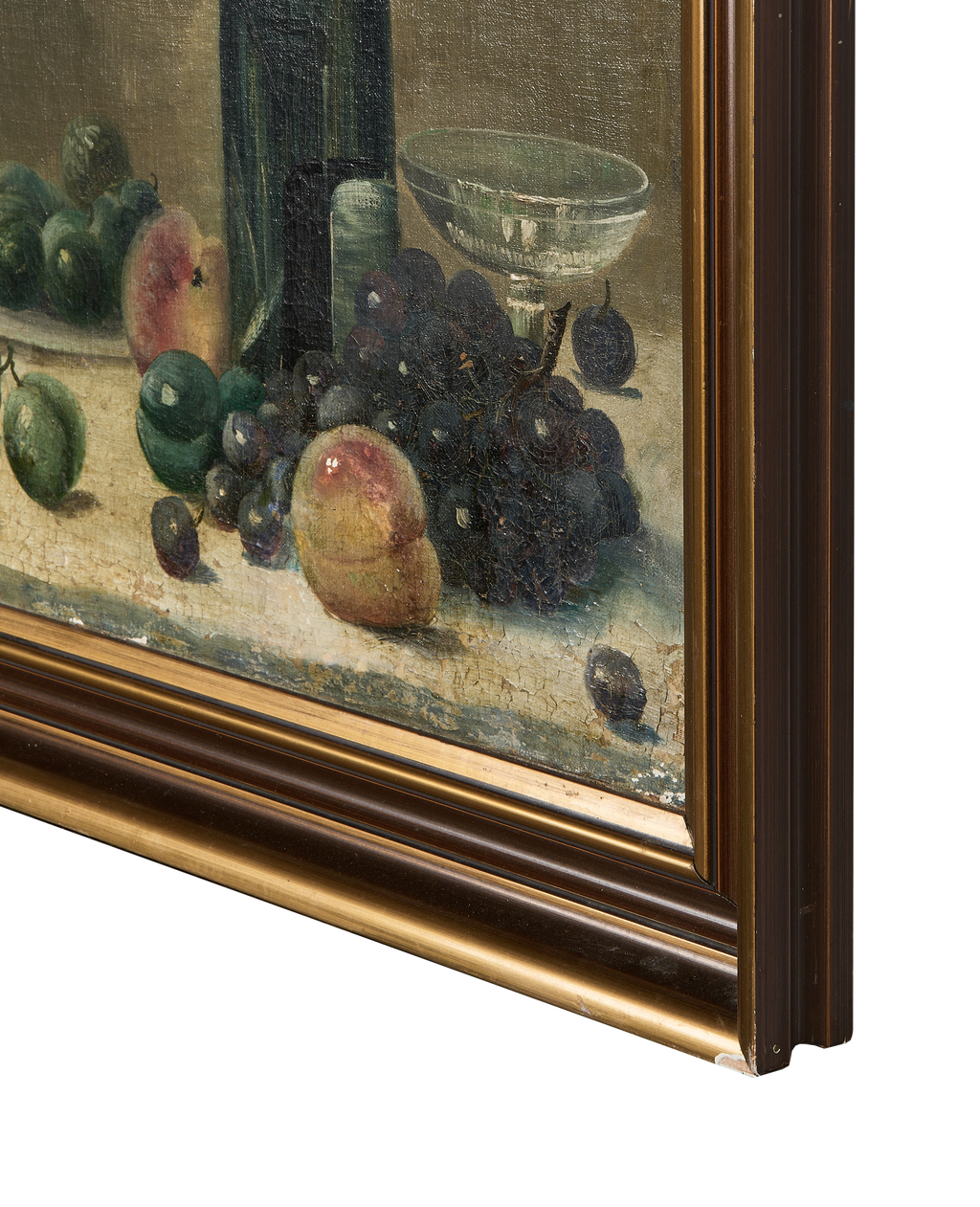 Olive Ateliers - Framed Still Life Painting - Wine Bottle