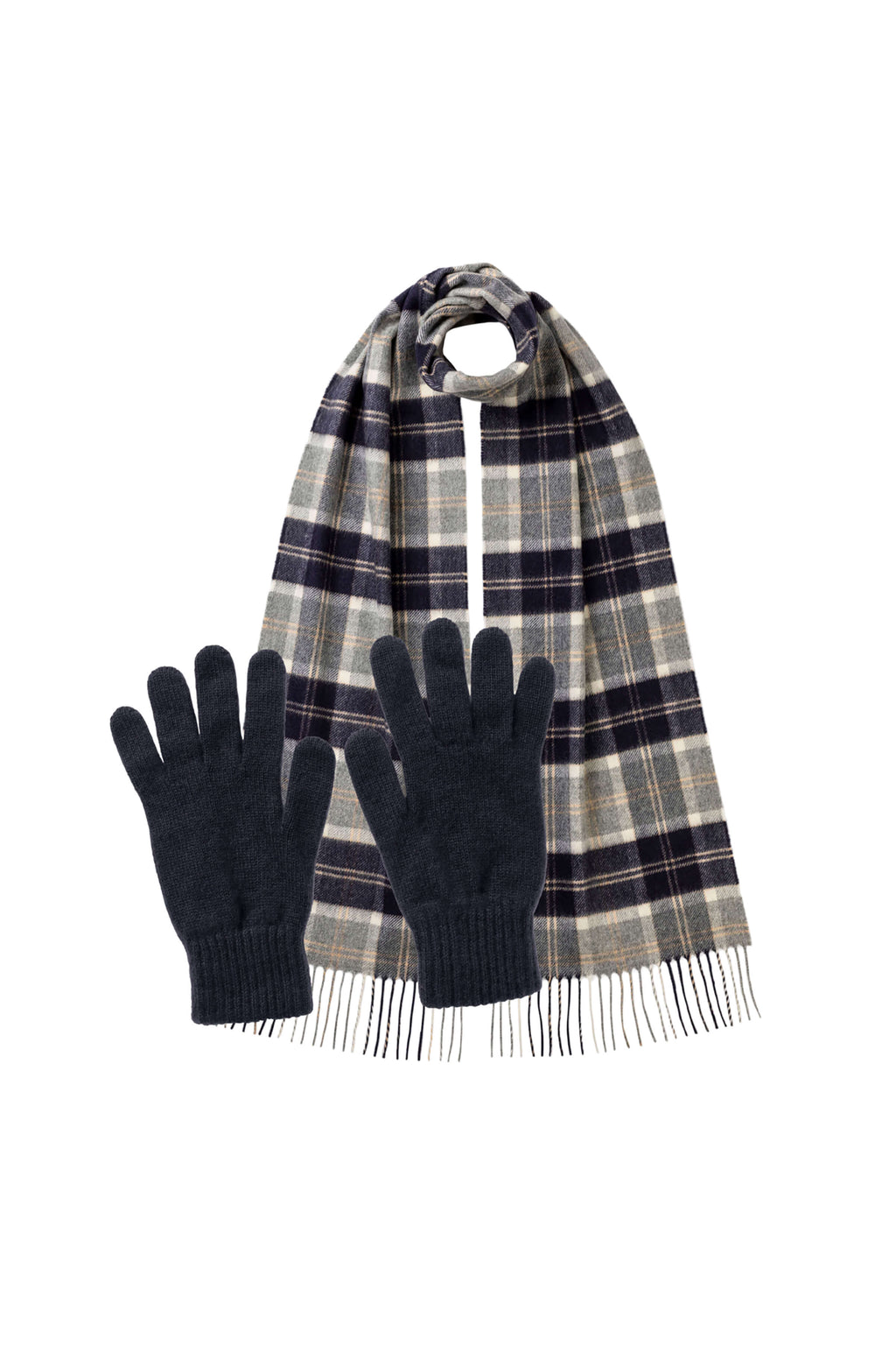 Johnstons of Elgin - Men's Silver Bannockbane Cashmere Accessories Gift Set