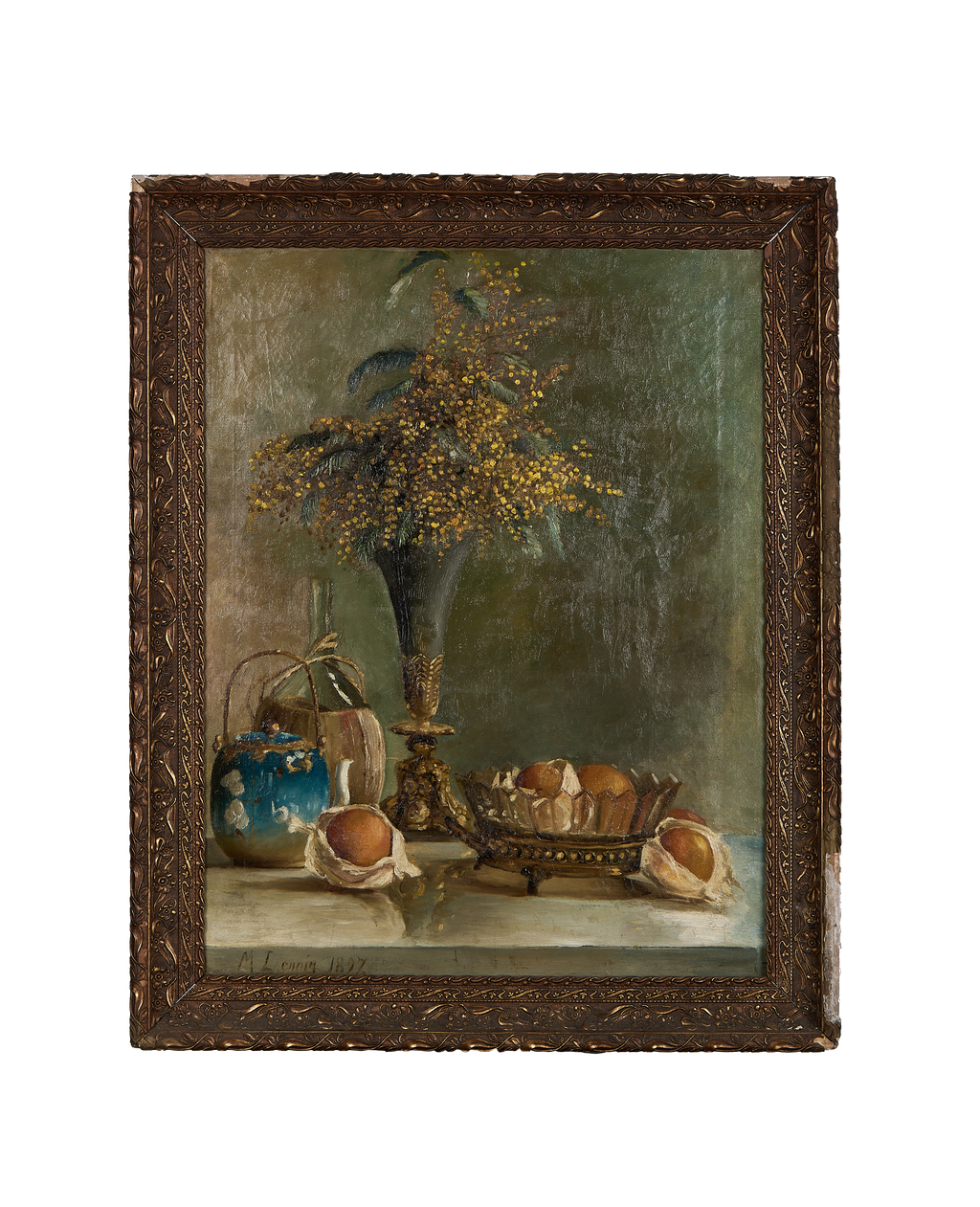 Olive Ateliers - Framed 1897 Still Life Painting