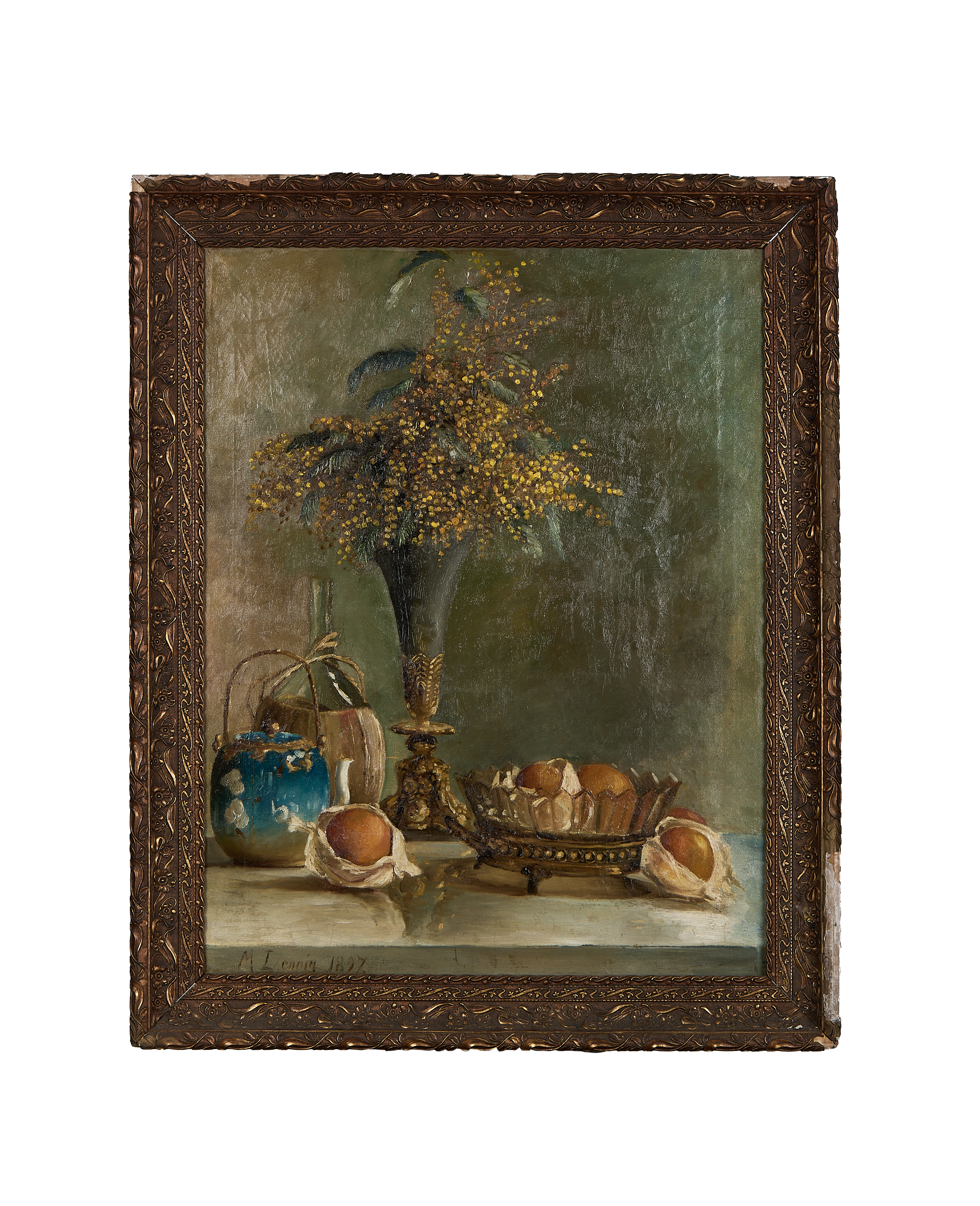 Olive Ateliers - Framed 1897 Still Life Painting