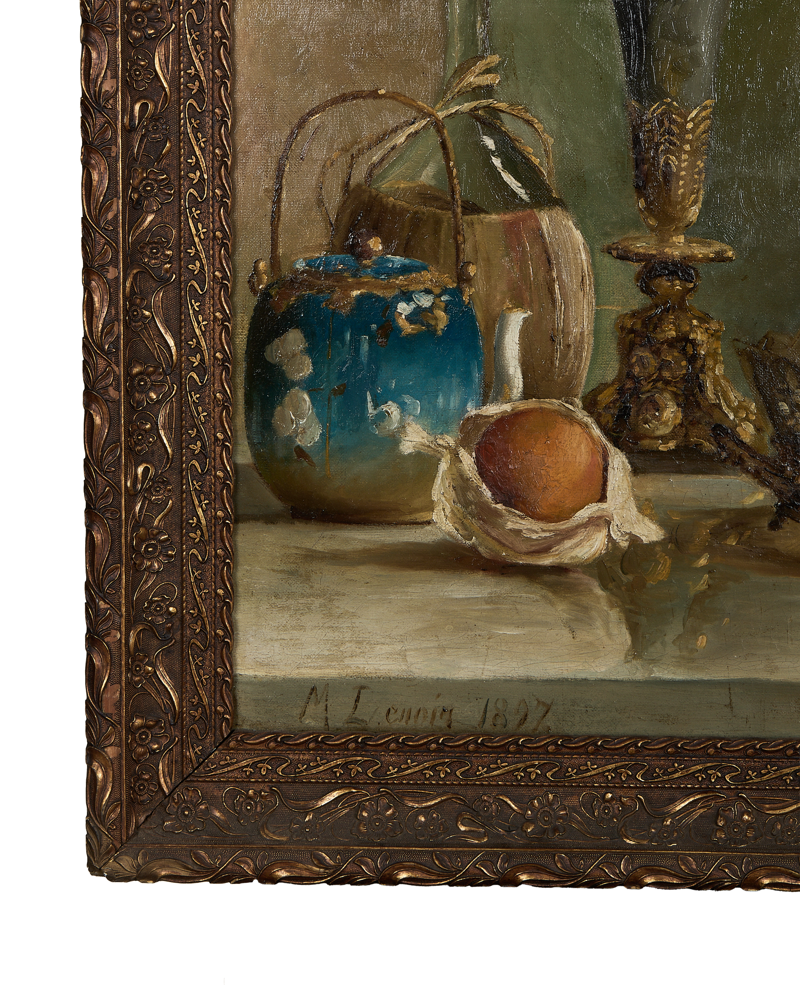 Olive Ateliers - Framed 1897 Still Life Painting
