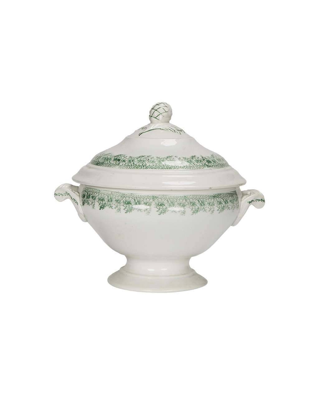 Olive Ateliers - Green and White Soup Tureen