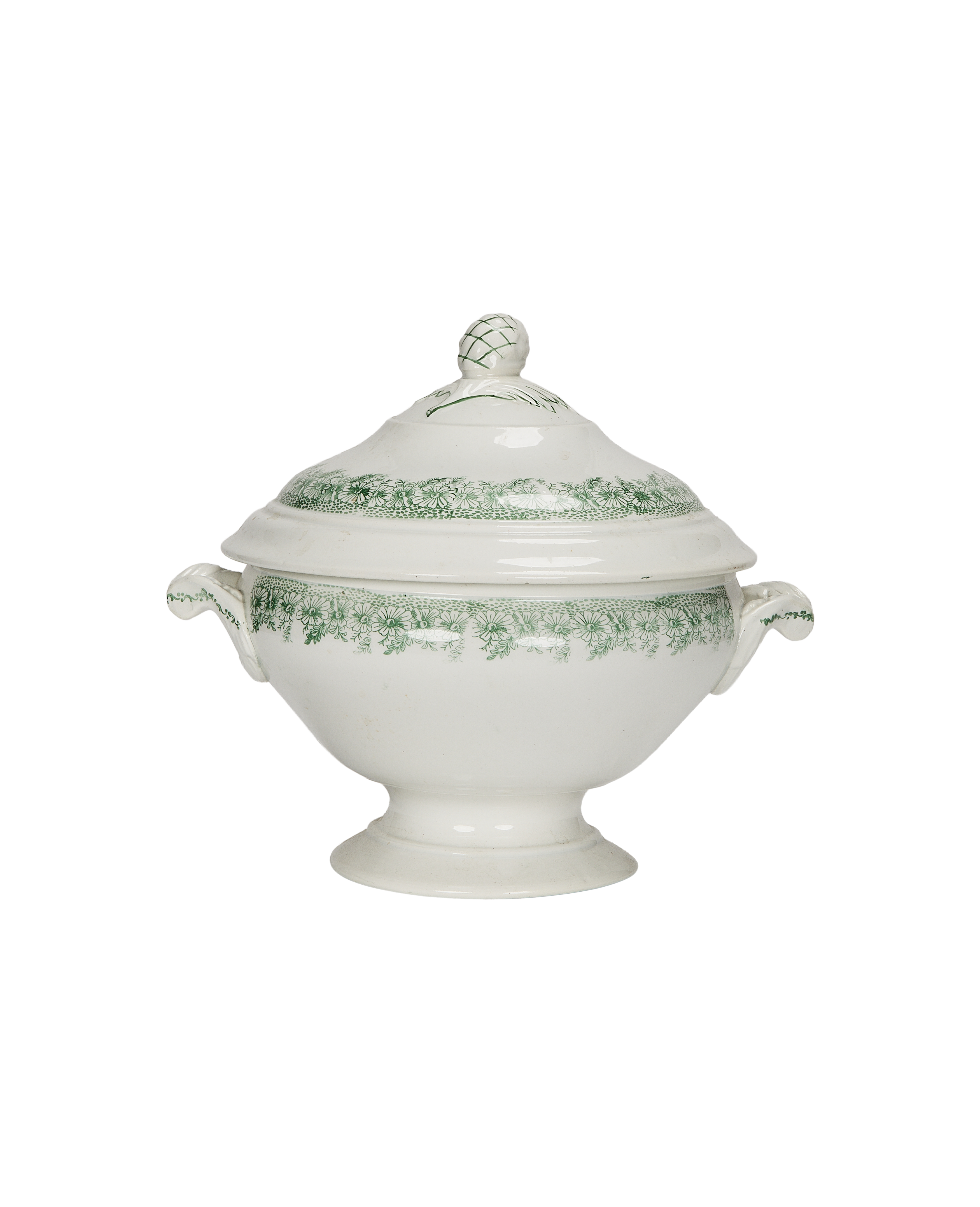 Olive Ateliers - Green and White Soup Tureen