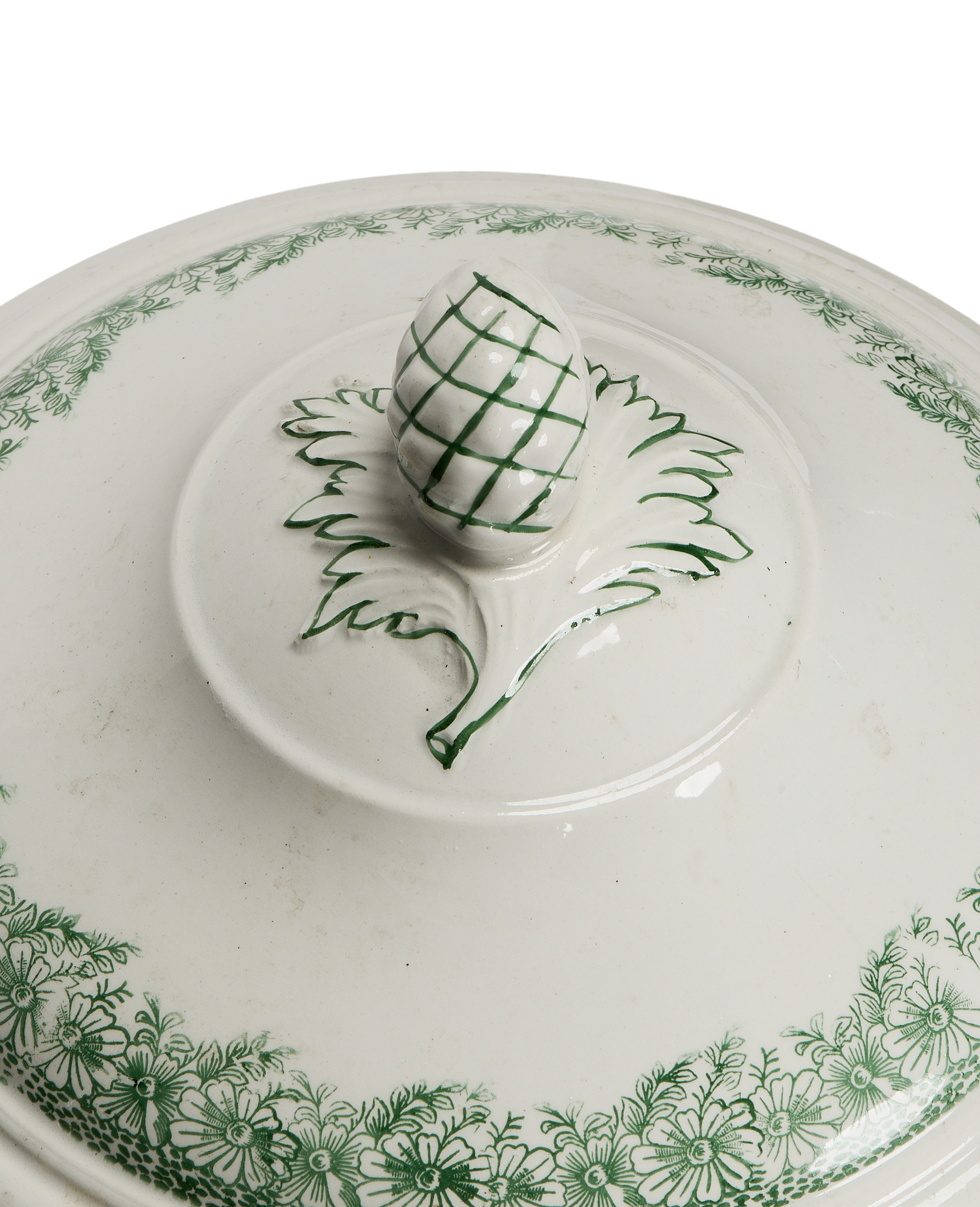 Olive Ateliers - Green and White Soup Tureen