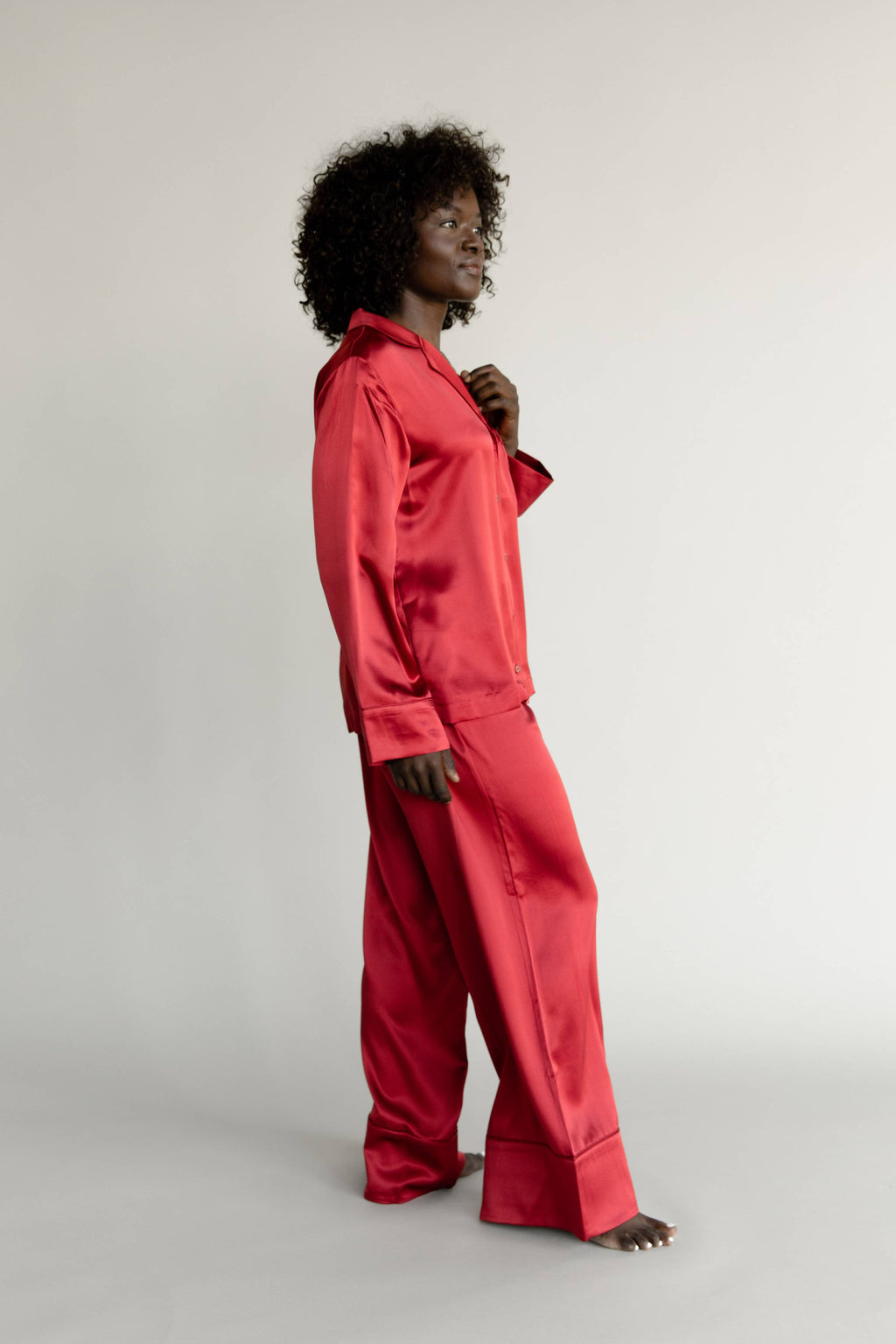 Cozy Earth - Serenity Silk Classic Long Sleeve Pajama Top - Last Chance