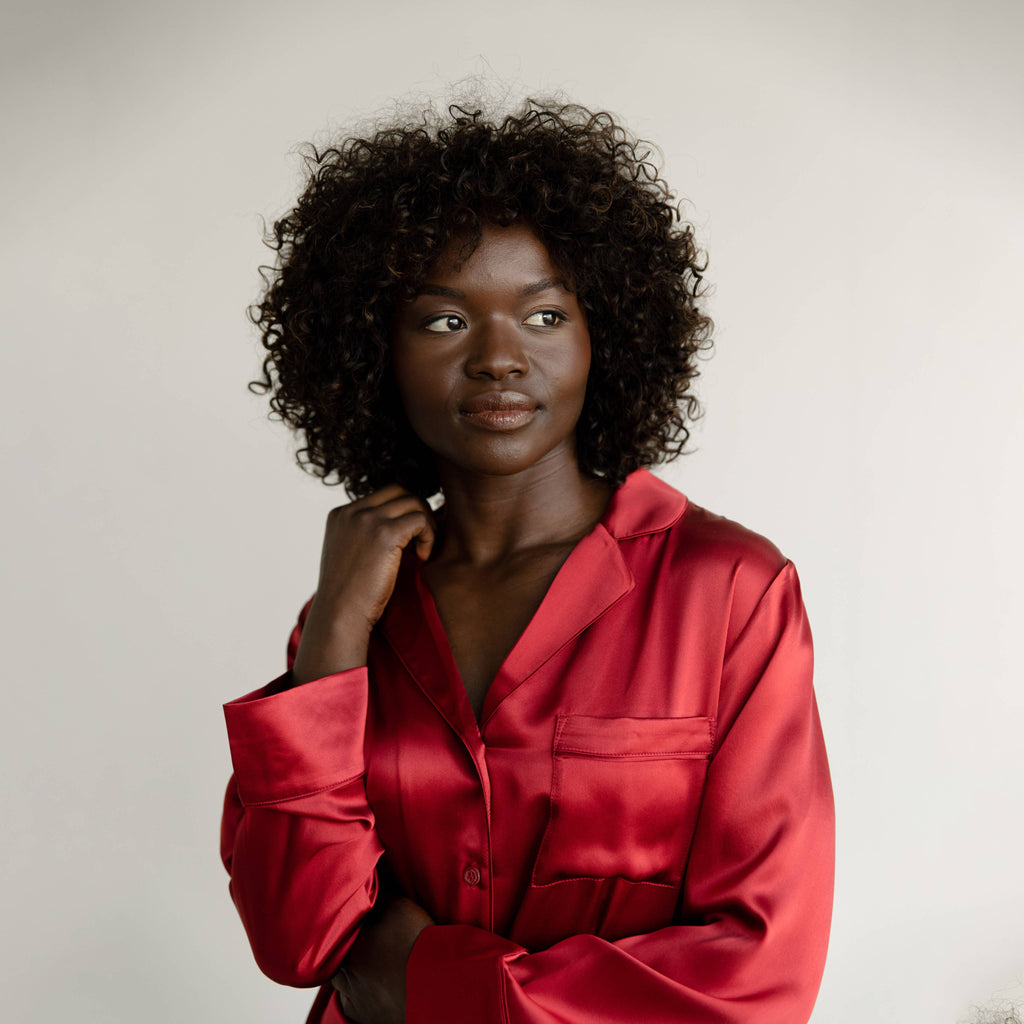 Cozy Earth - Serenity Silk Classic Long Sleeve Pajama Top - Last Chance