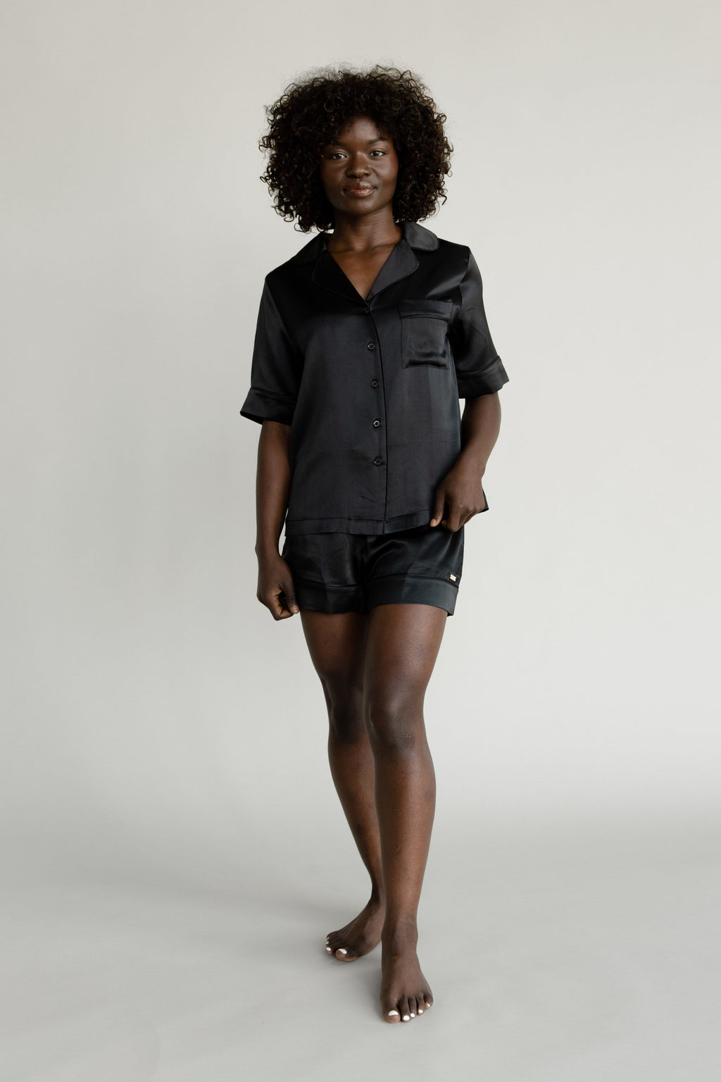 Cozy Earth - Serenity Silk Classic Short Sleeve Pajama Top - Last Chance
