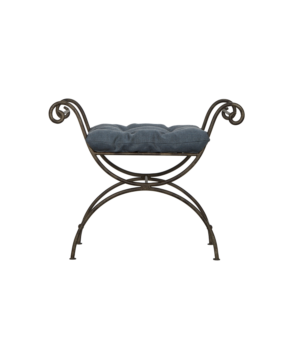 Olive Ateliers - Lyon Vanity Stool - Marine