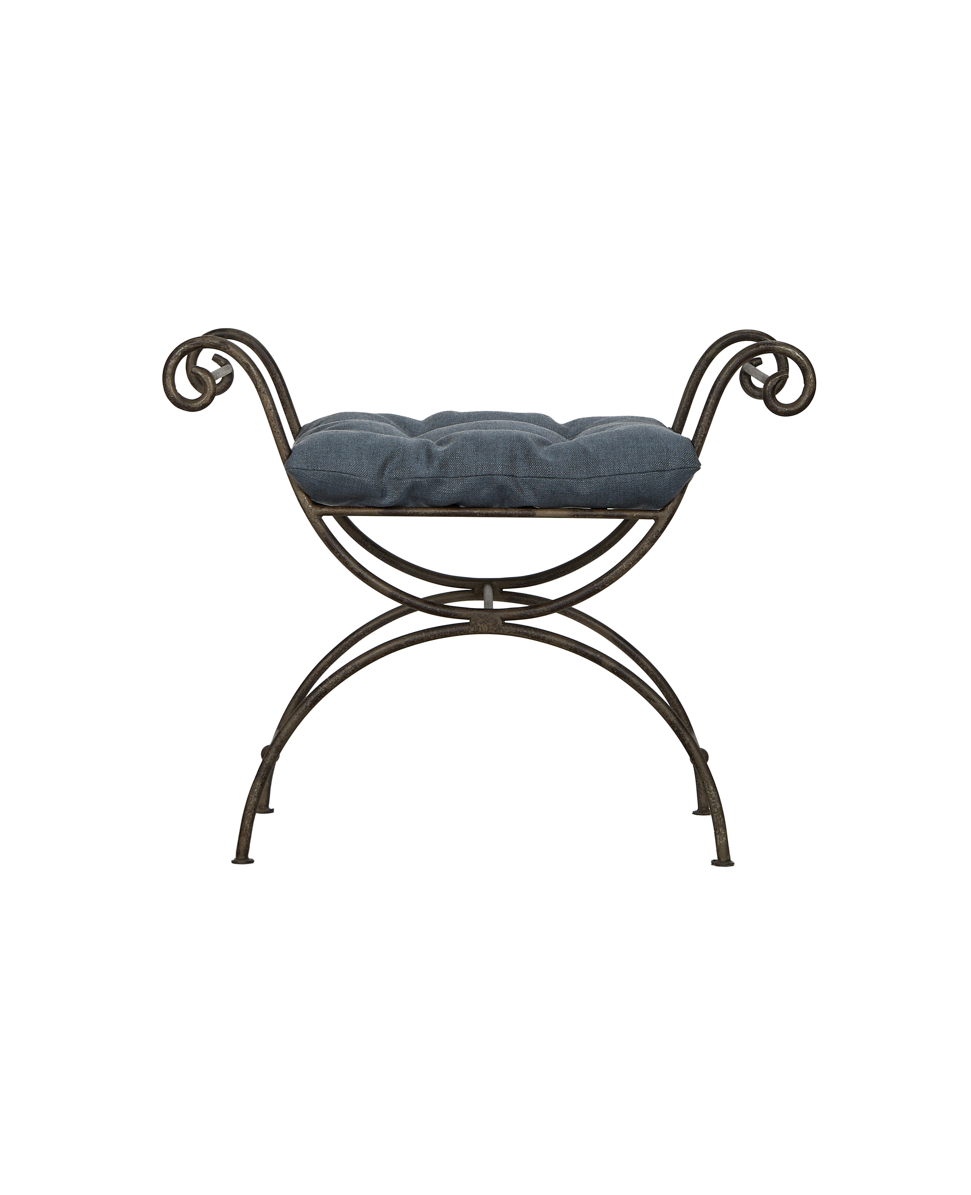Olive Ateliers - Lyon Vanity Stool - Marine
