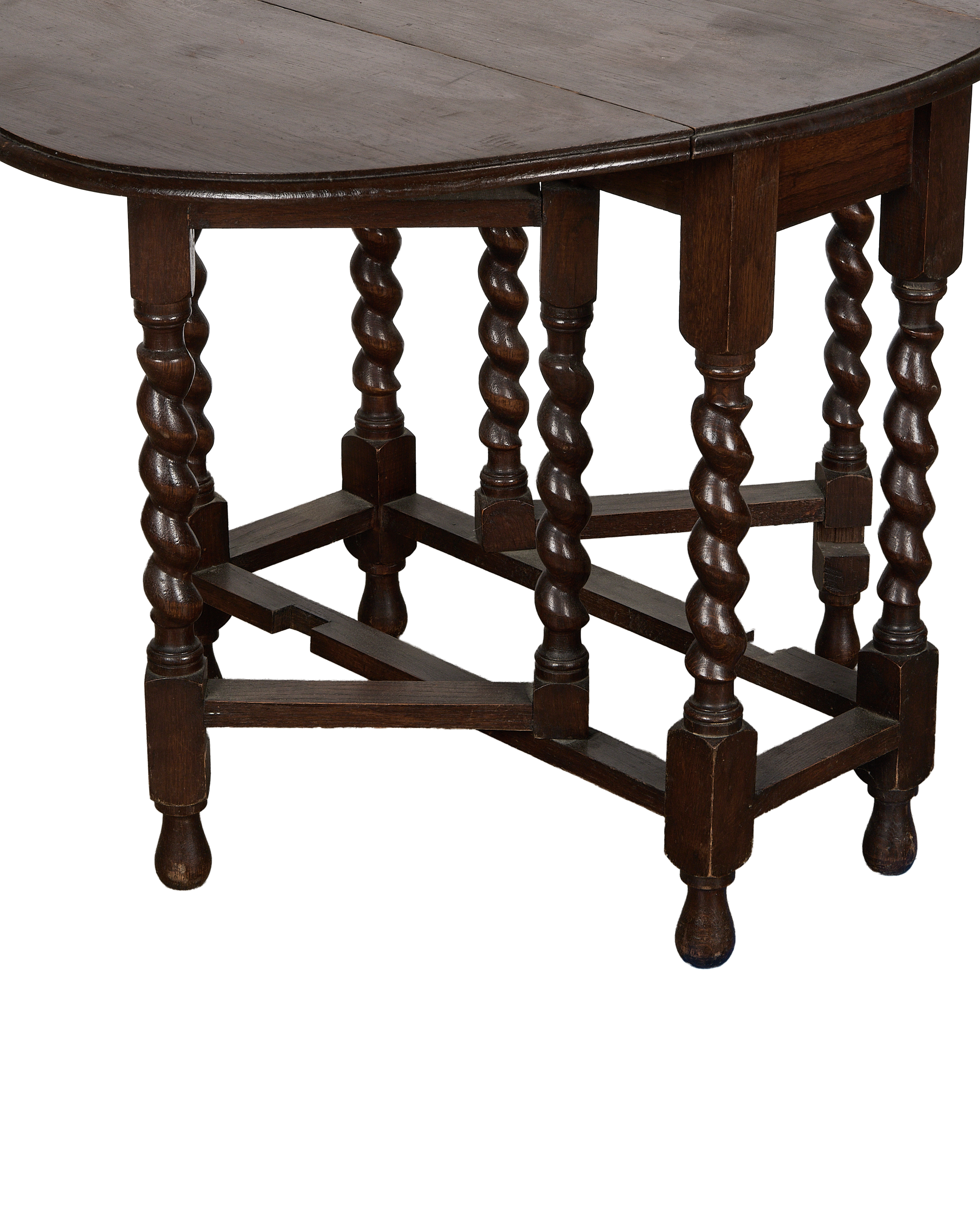 Olive Ateliers - Barley Twist Drop Leaf Table