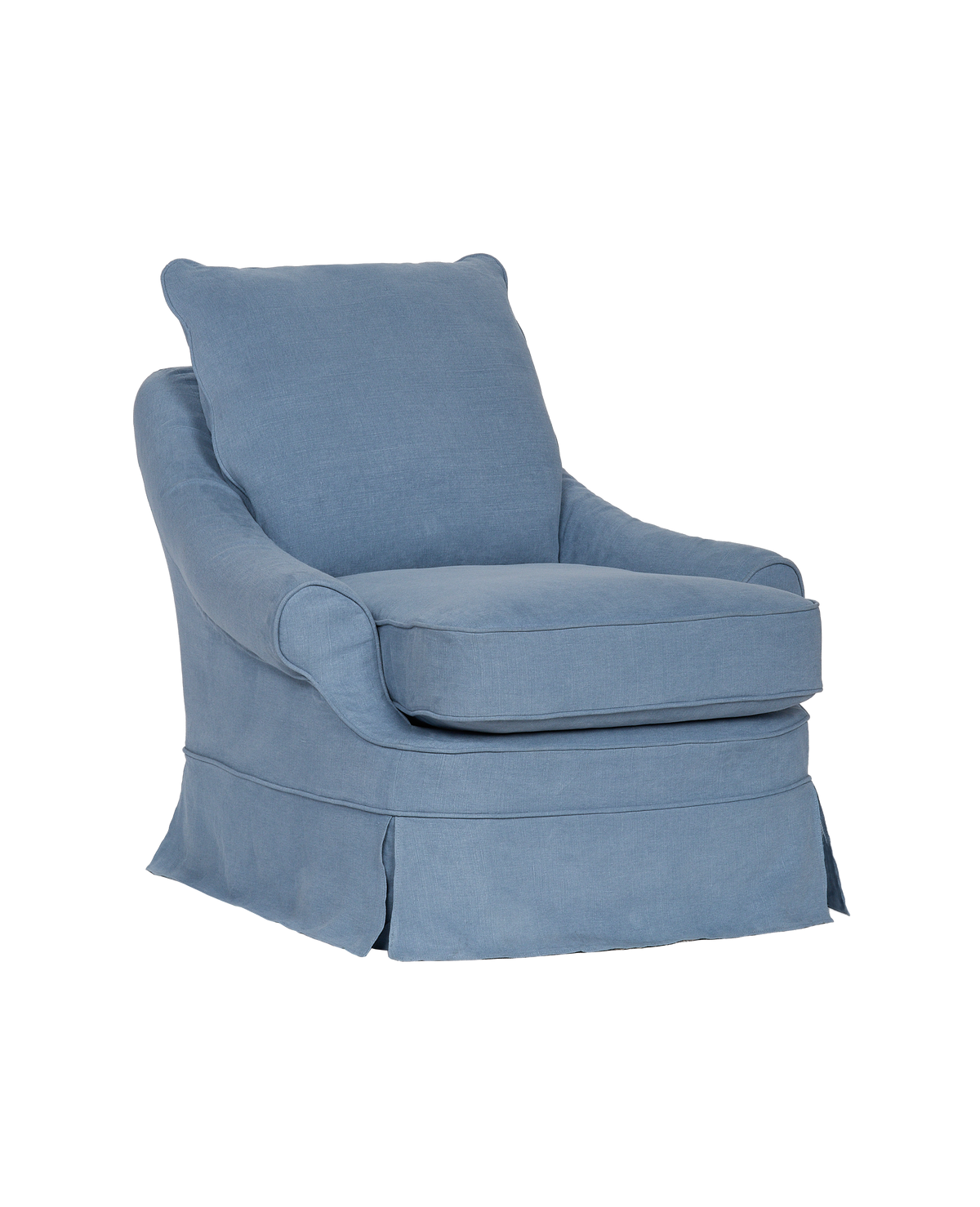 Olive Ateliers - Maud Slipcover Lounge Chair - Cornflower