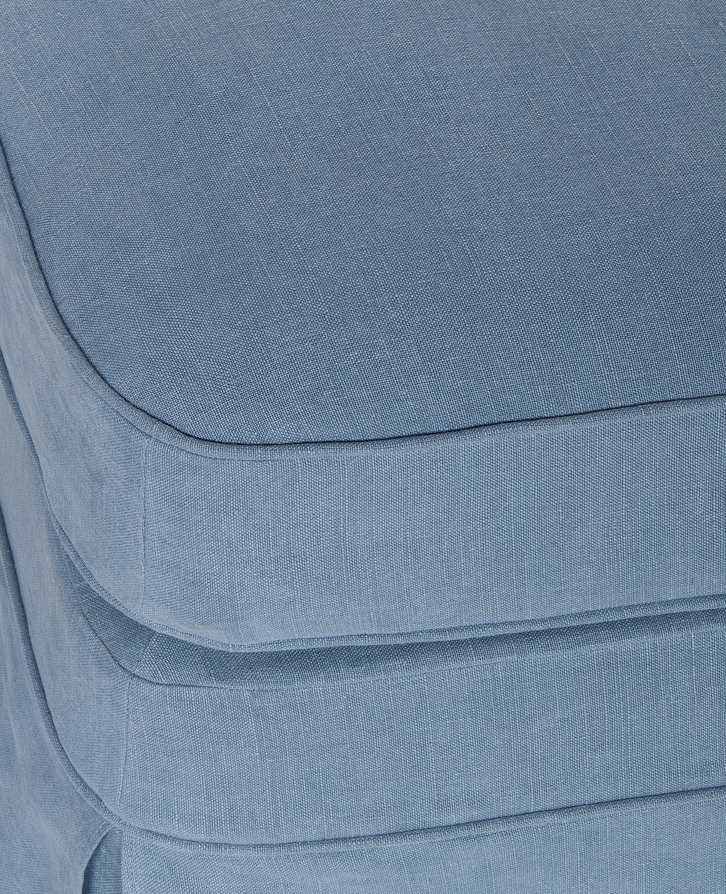 Olive Ateliers - Maud Slipcover Ottoman - Cornflower