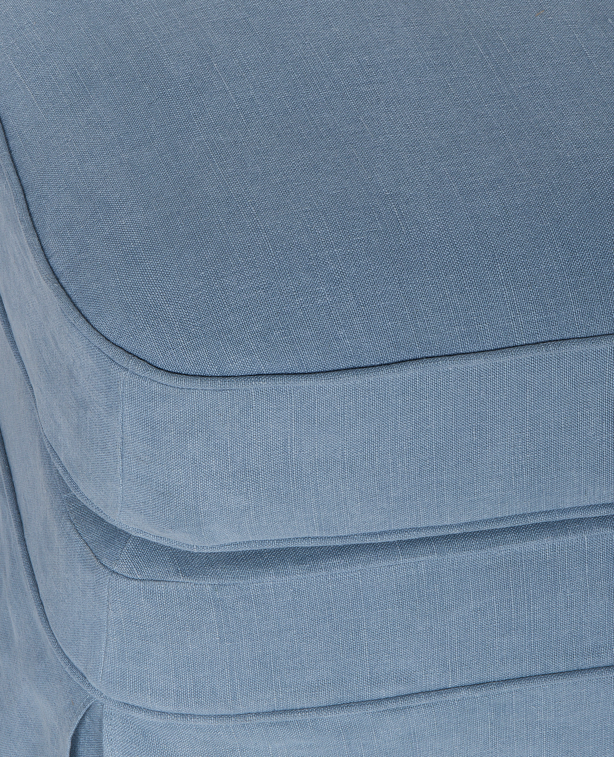 Olive Ateliers - Maud Slipcover Ottoman - Cornflower