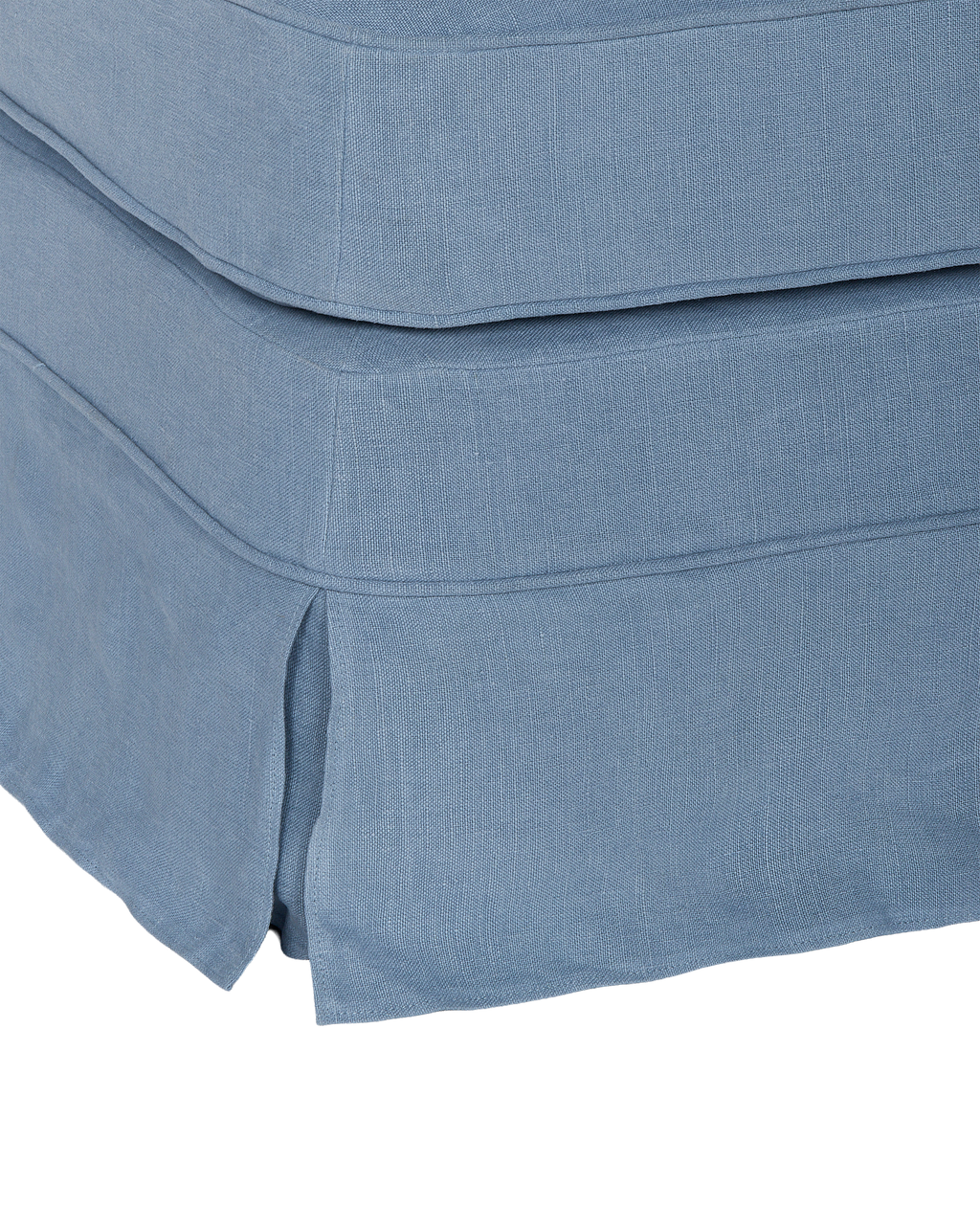 Olive Ateliers - Maud Slipcover Ottoman - Cornflower