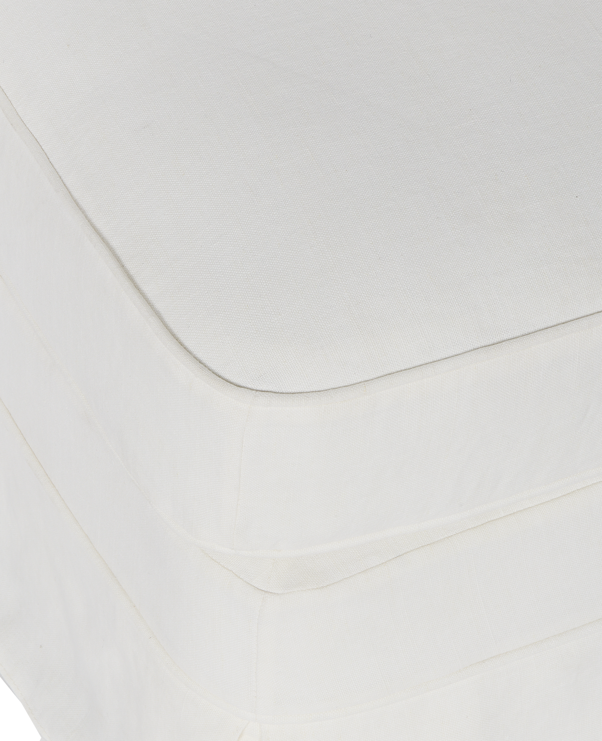 Olive Ateliers - Maud Slipcover Ottoman - Ivory