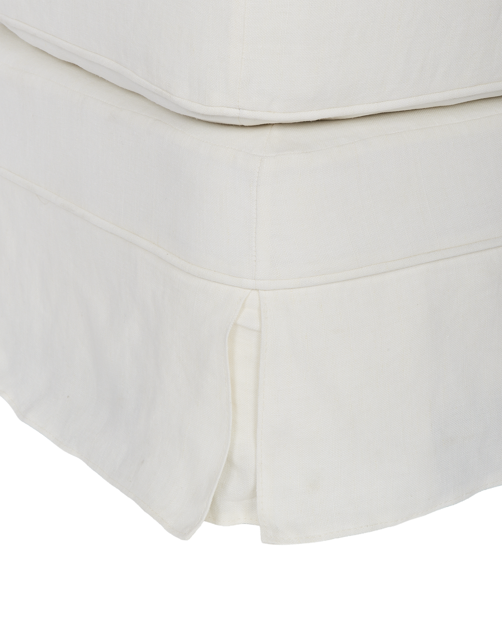 Olive Ateliers - Maud Slipcover Ottoman - Ivory